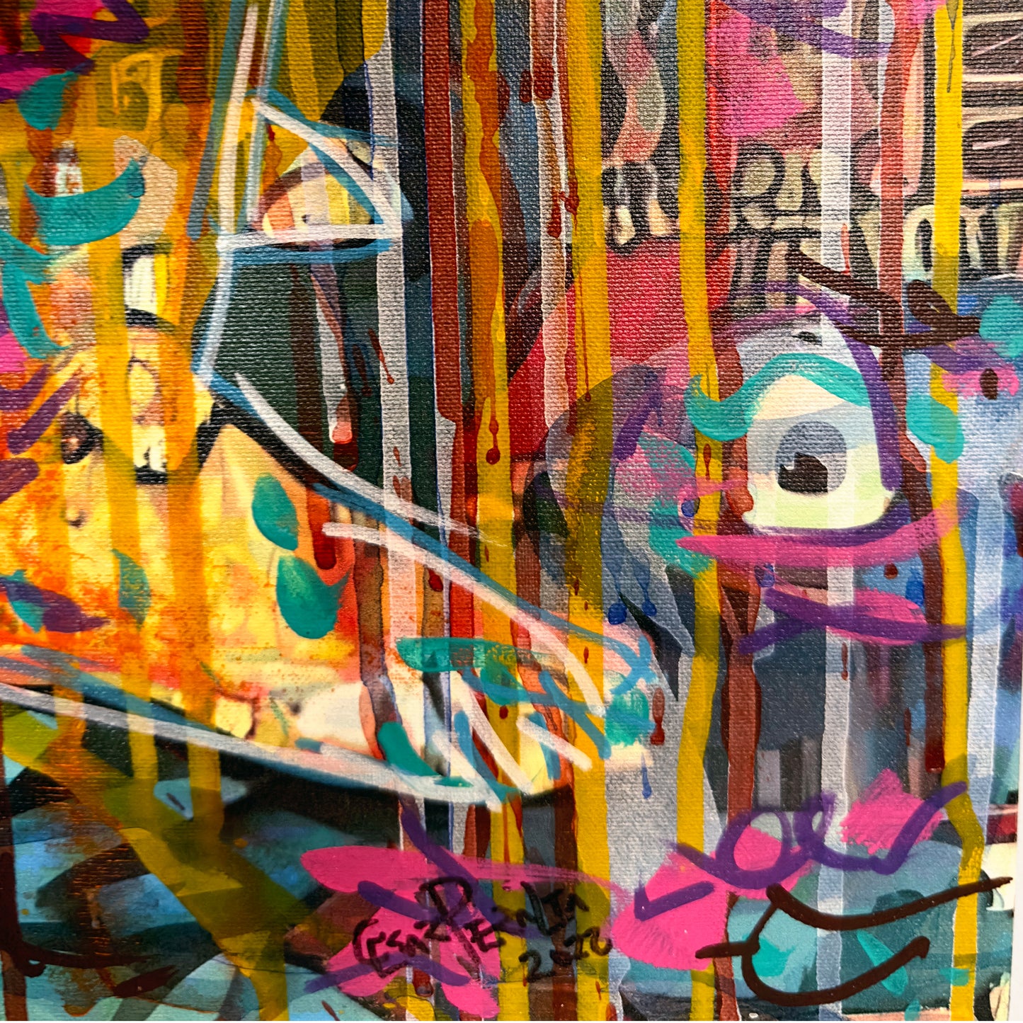 Painting: Reunited 60x80 cm / 24x32 in with AR