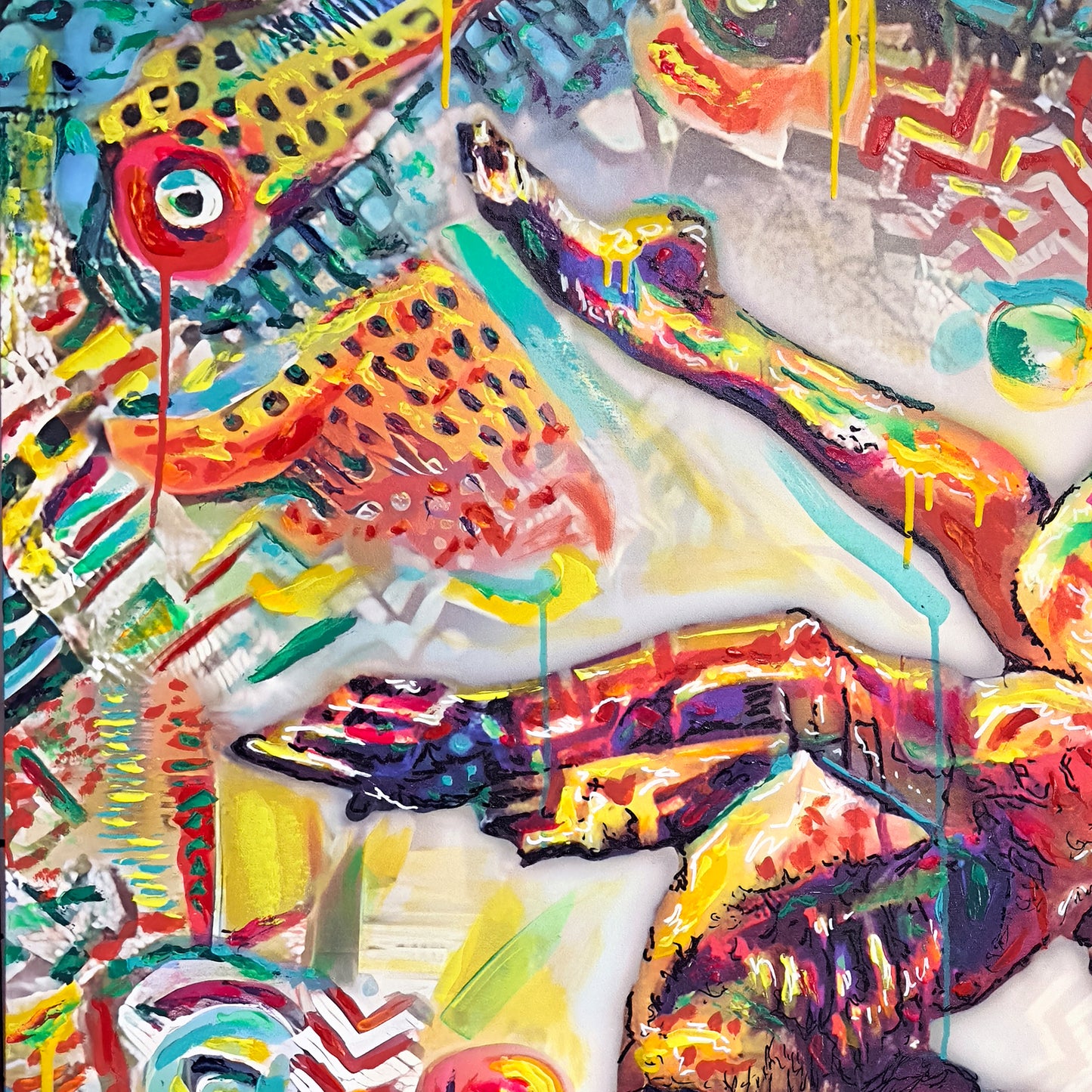 Painting: Complementary 130x160 cm / 52x64 in with AR