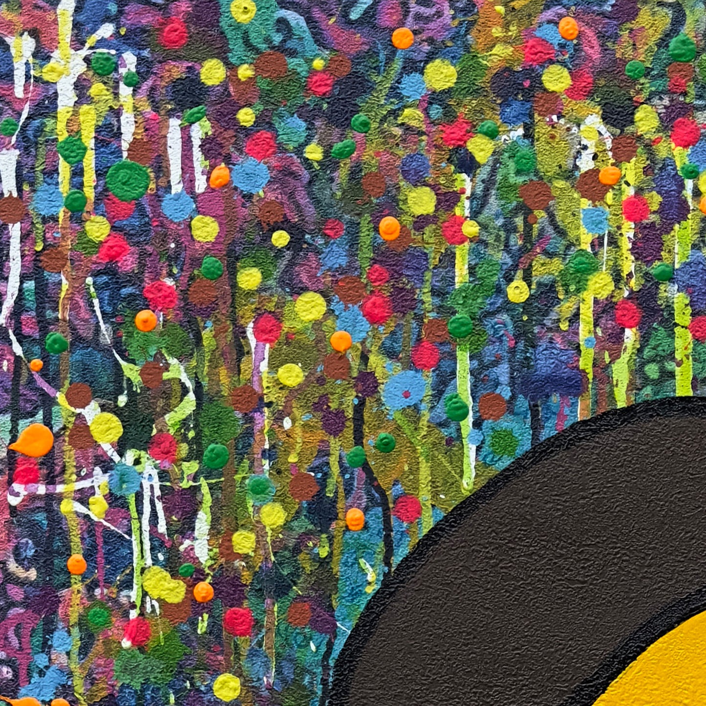 Painting: Yellow Love 100x100 cm / 40x40 in with AR