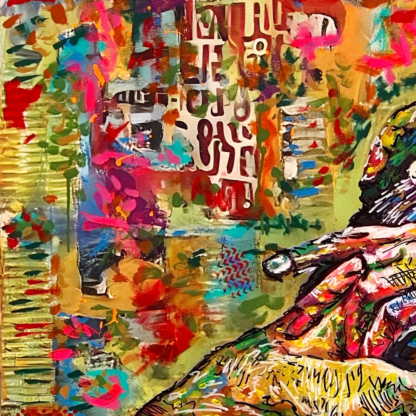 Painting: Fear 130x190 cm / 52x76 in with AR