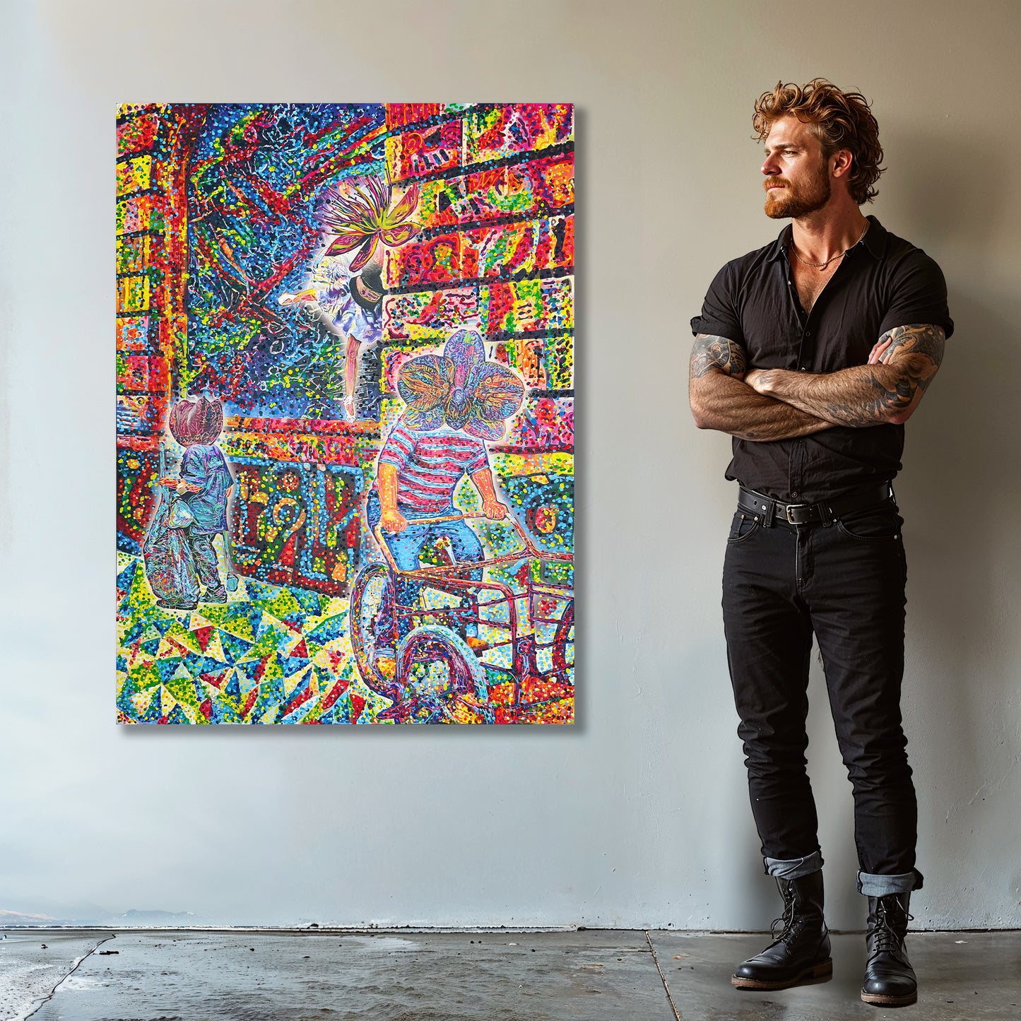 Painting: Brief Coincidences 90x135 cm / 36x54 in