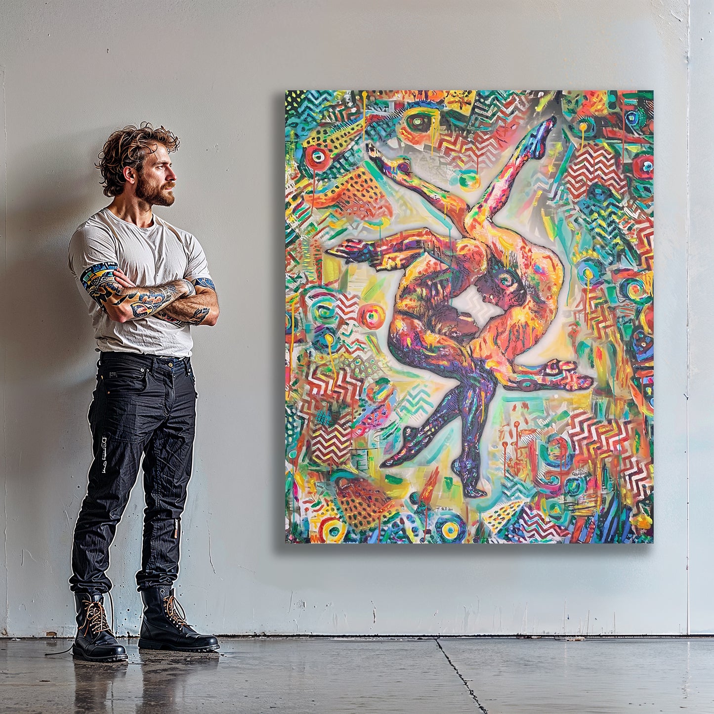 Painting: Complementary 130x160 cm / 52x64 in with AR