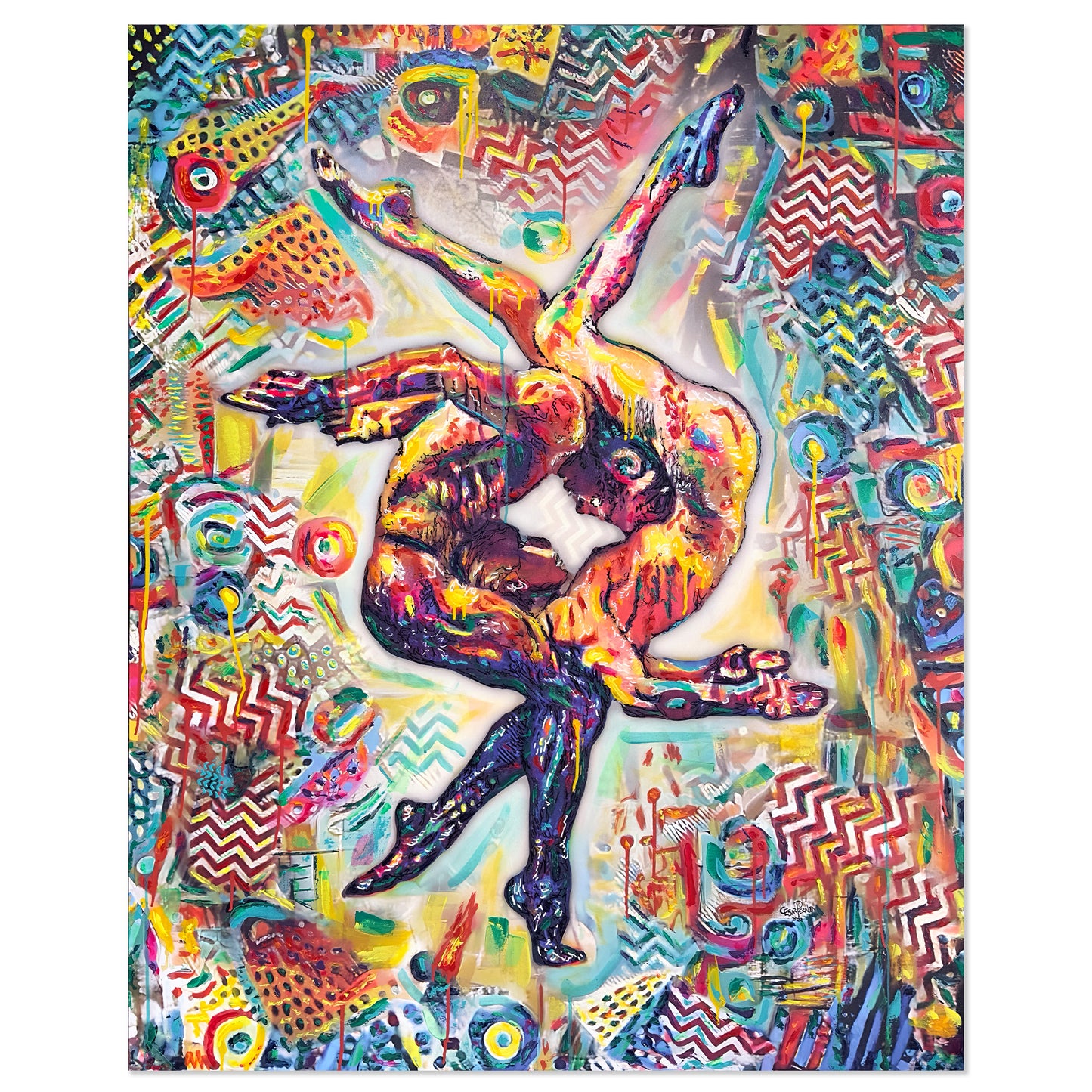 Painting: Complementary 130x160 cm / 52x64 in with AR