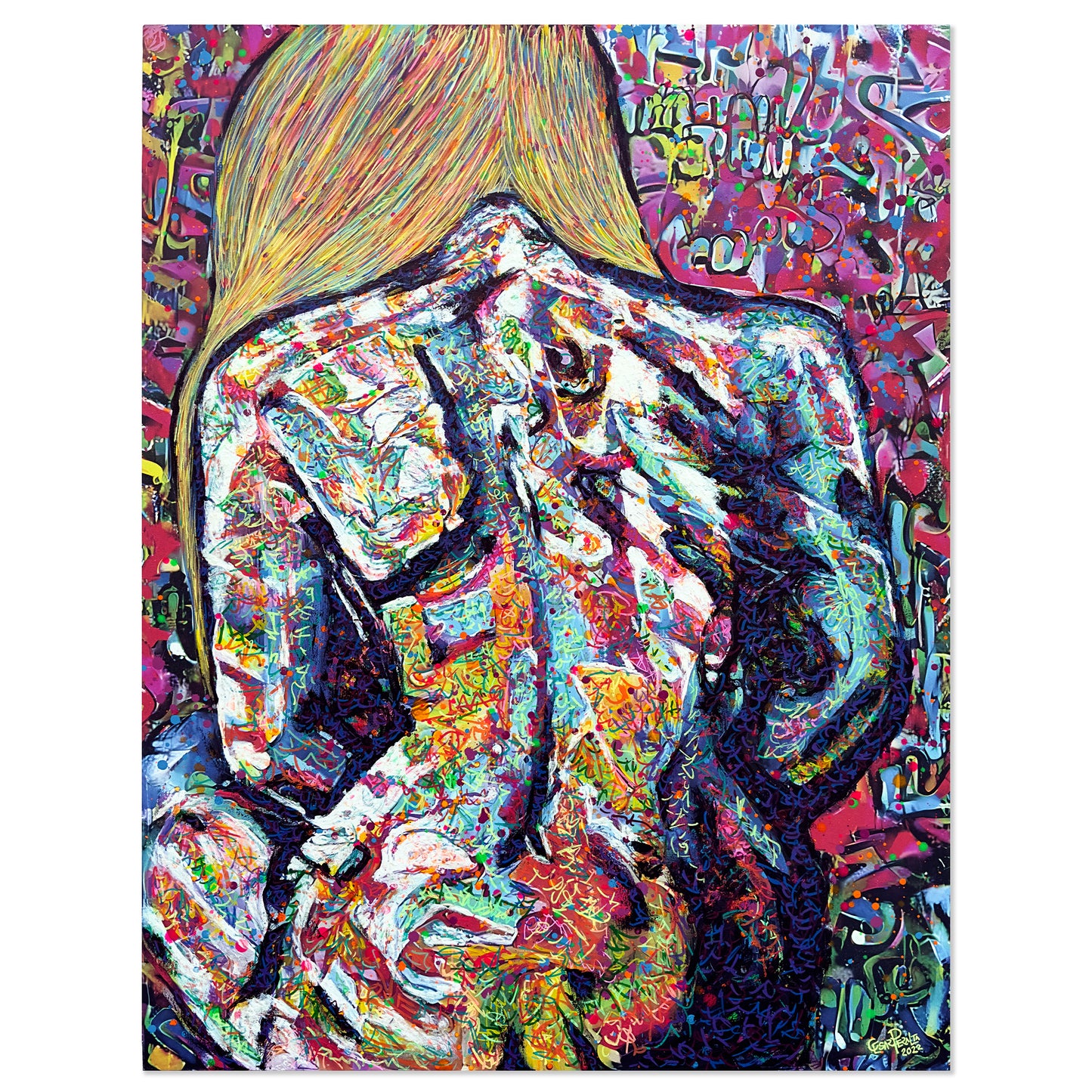 Painting: Naked 100x130 cm / 40x52 in with AR