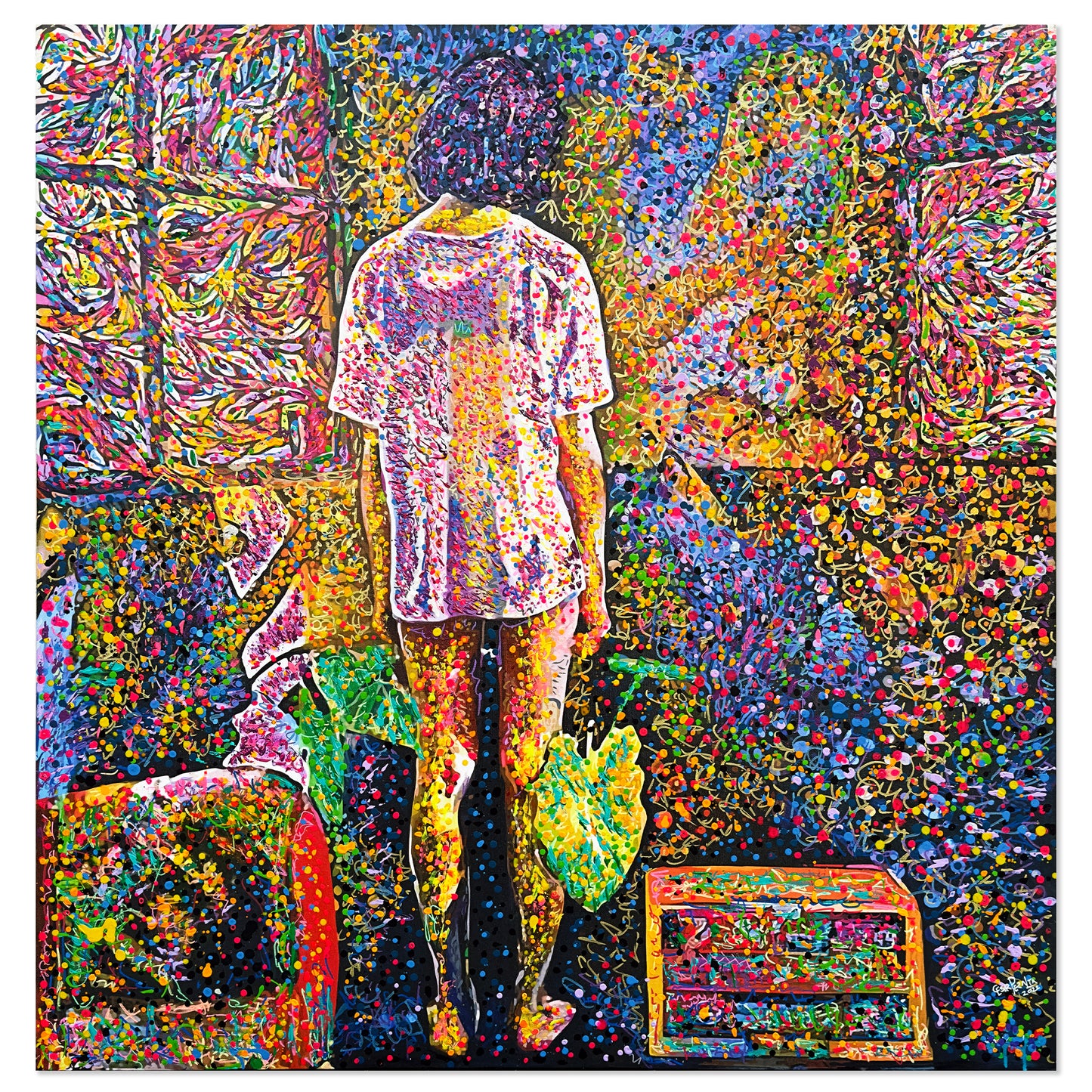 Painting: Now what? 100x130 cm / 40x52 in with AR