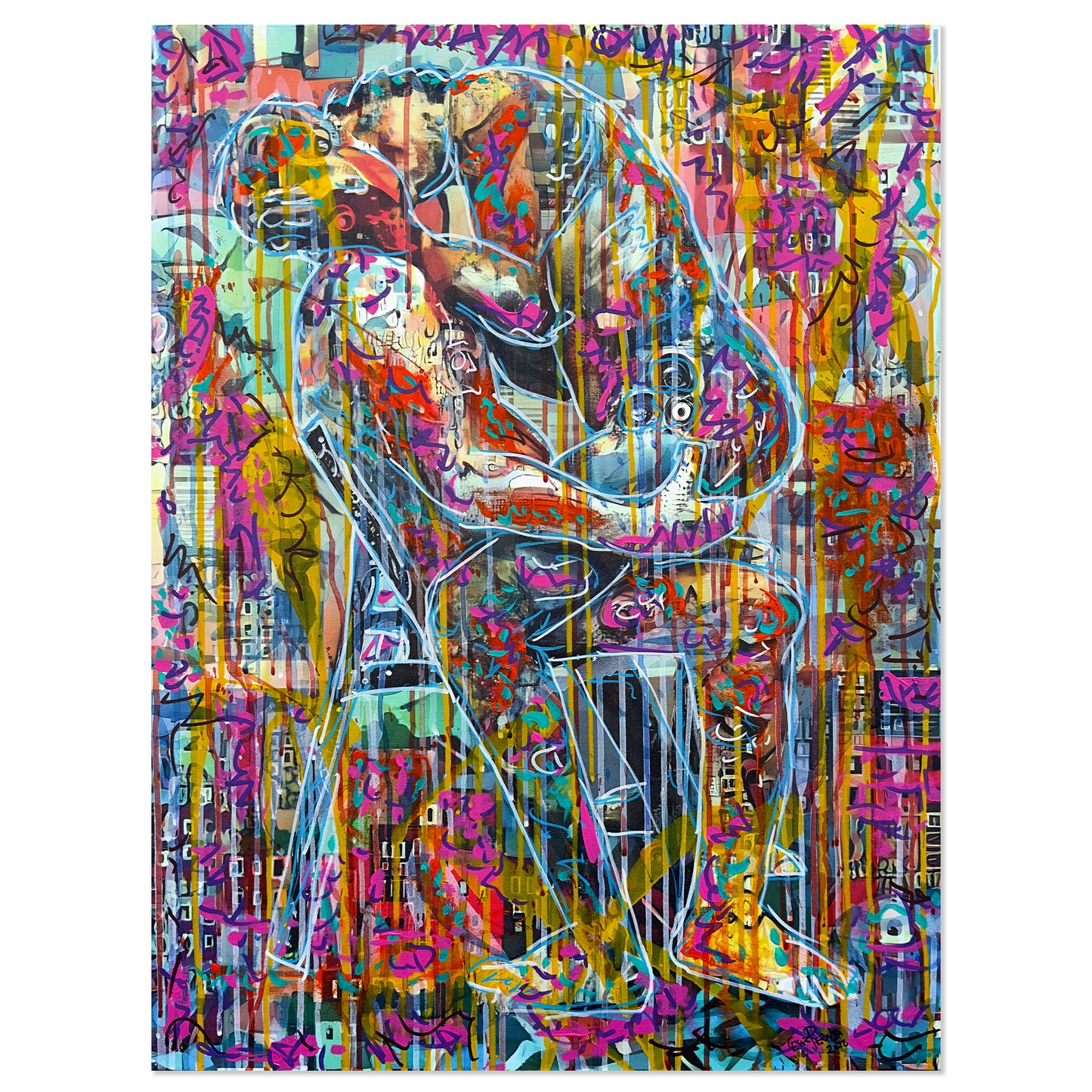 Painting: Reunited 60x80 cm / 24x32 in with AR