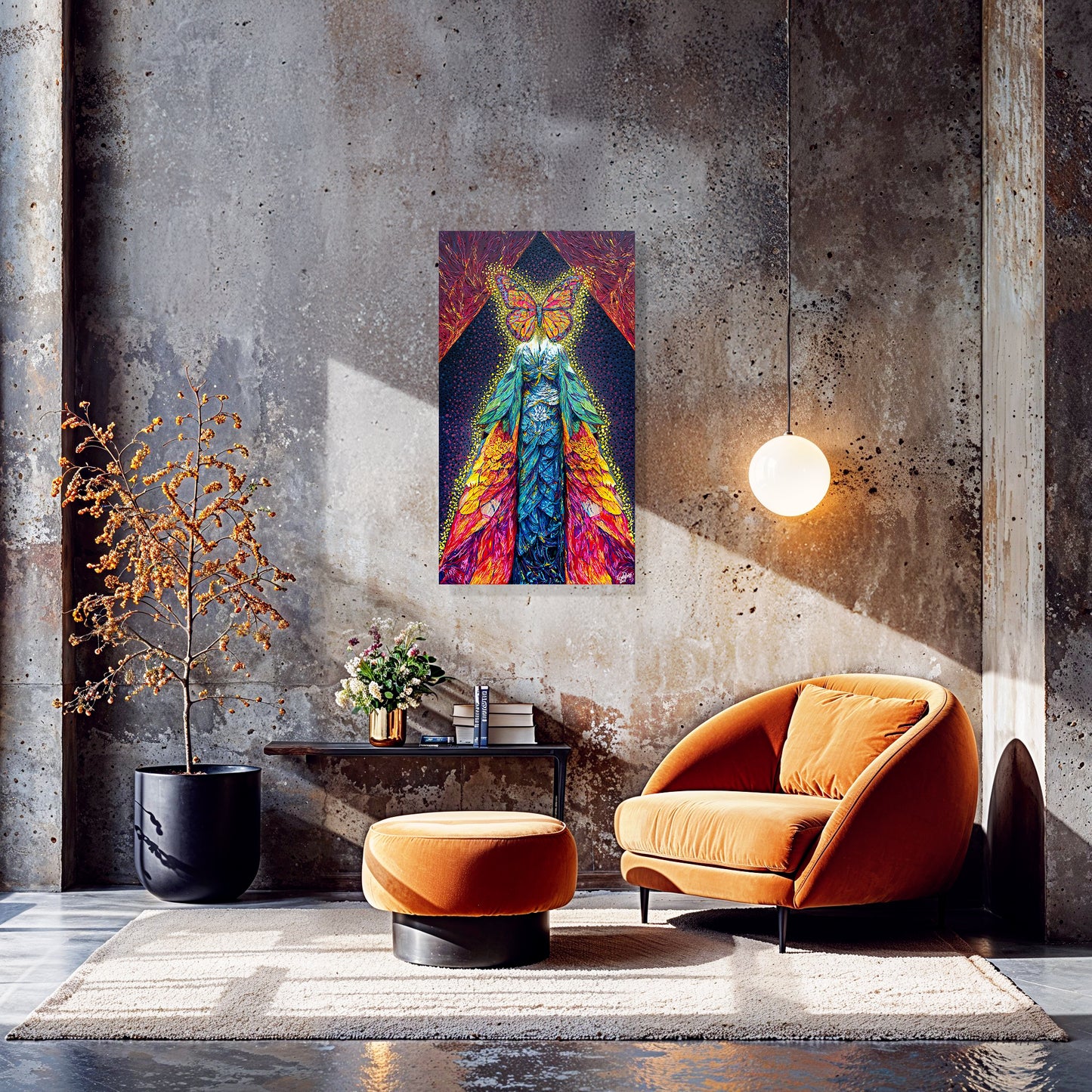 Painting: Butterfly Goddess 75x135 cm / 30x54 in