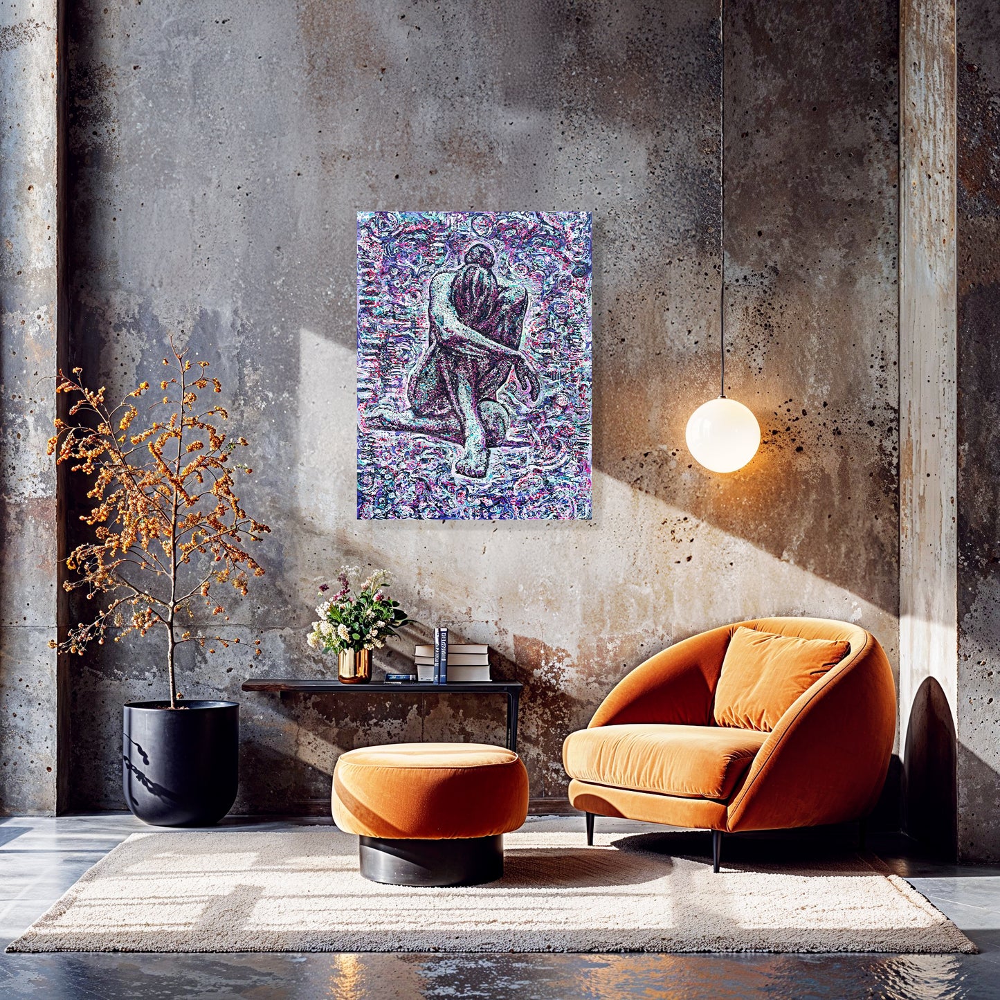 Painting: Never defeated 100x130 cm / 40x52 in with AR
