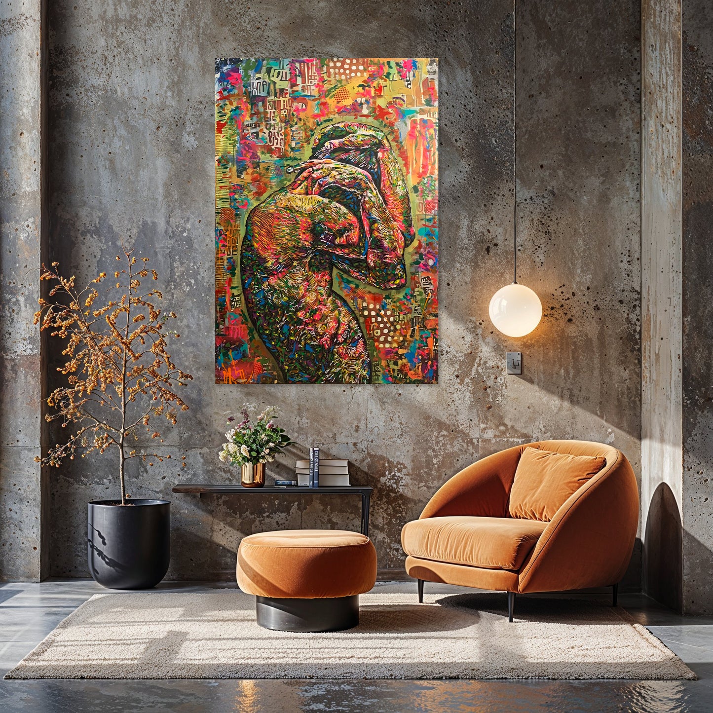 Painting: Fear 130x190 cm / 52x76 in with AR