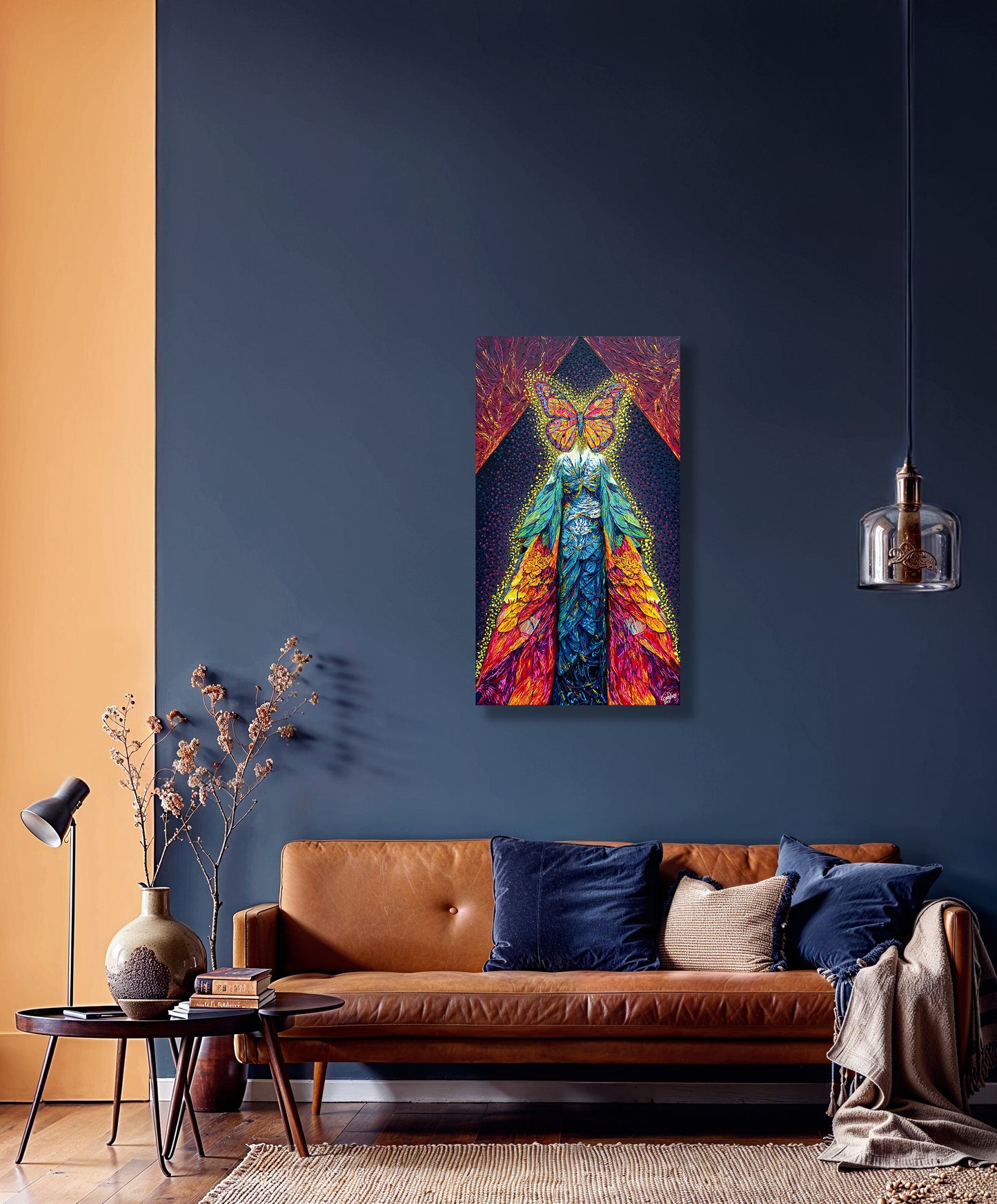 Painting: Butterfly Goddess 75x135 cm / 30x54 in