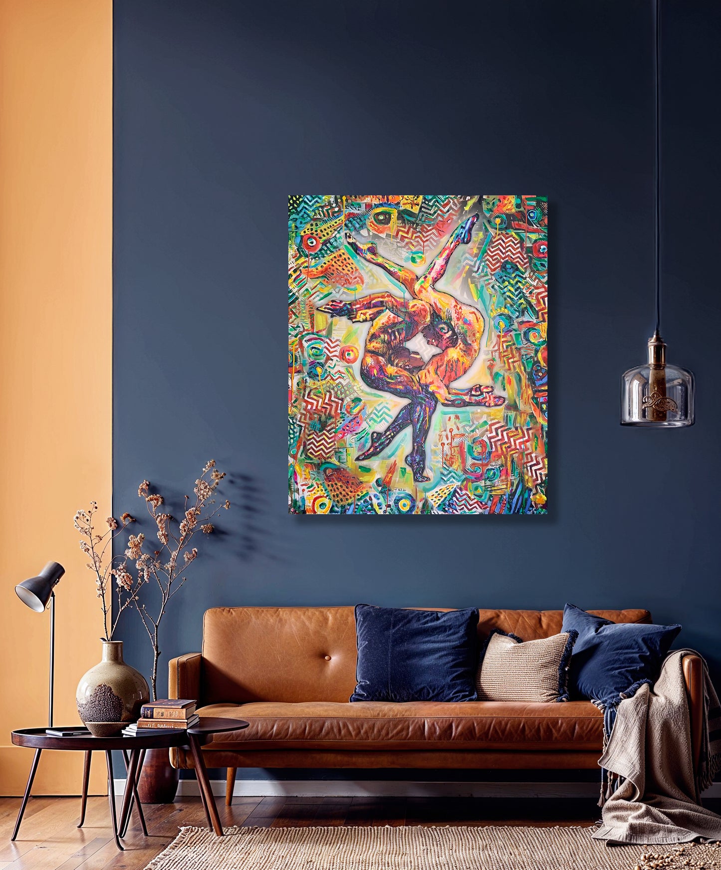 Painting: Complementary 130x160 cm / 52x64 in with AR