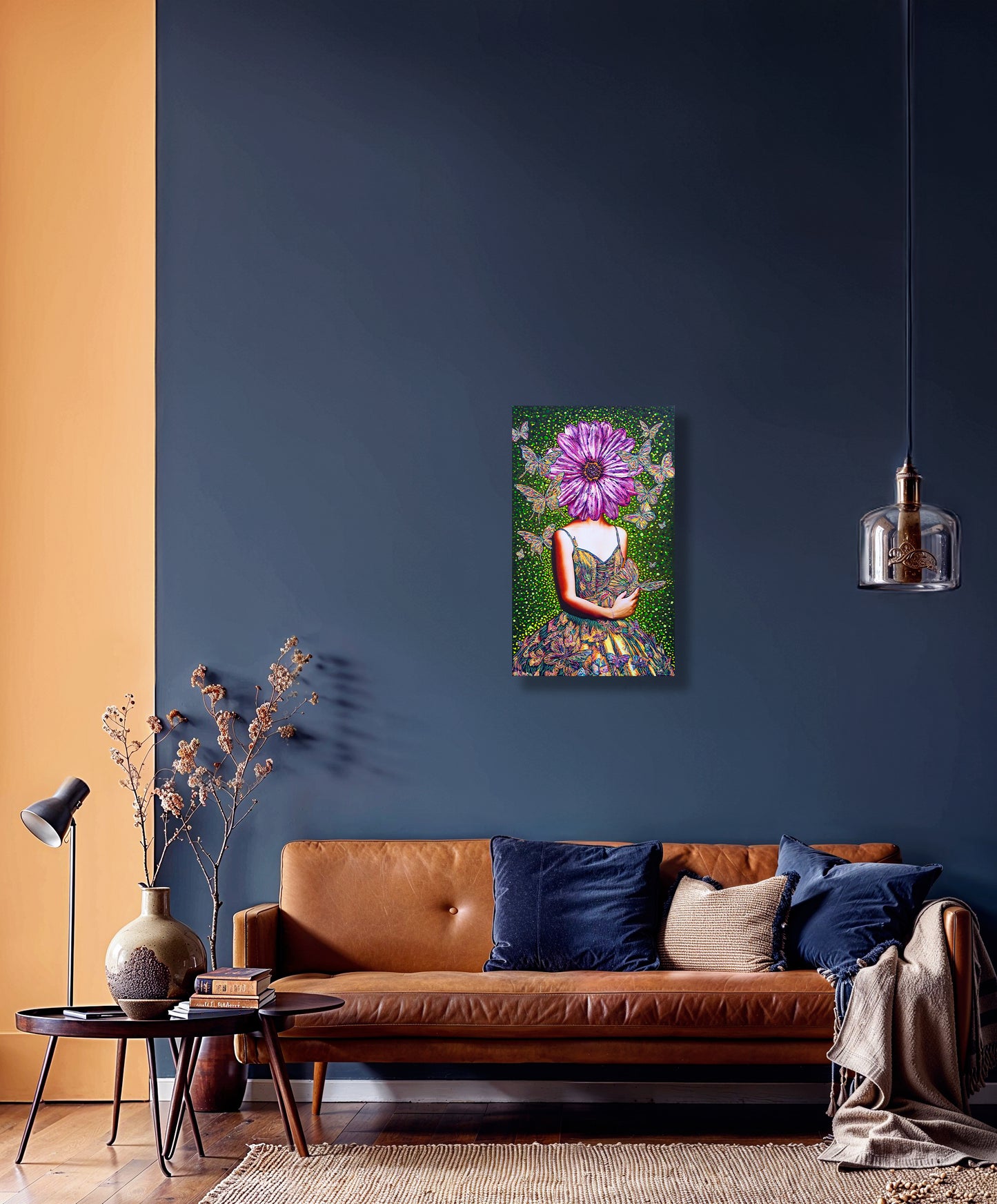 Painting: Butterfly Whisperer 60x100 cm / 24x40 in with AR