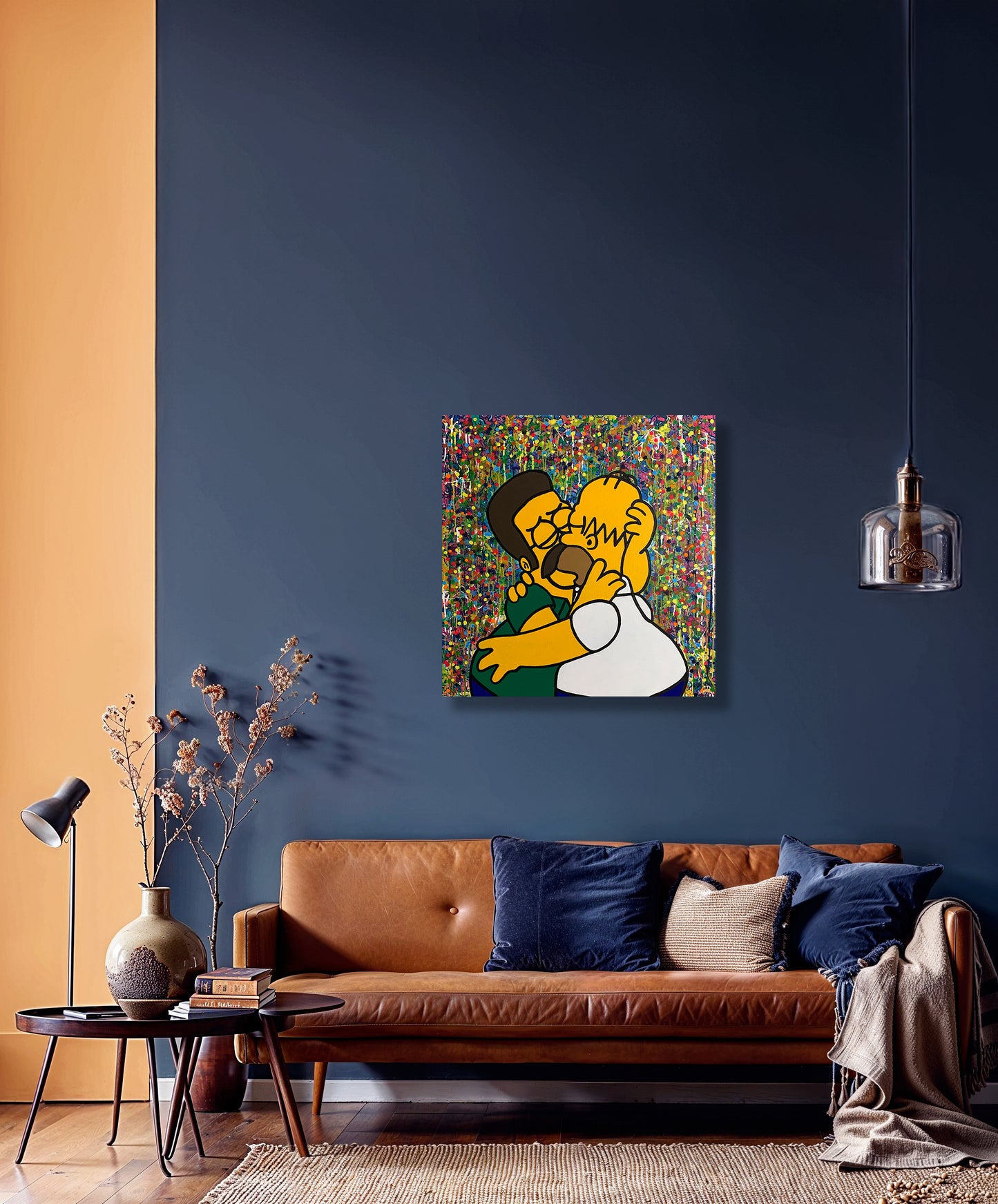 Painting: Yellow Love 100x100 cm / 40x40 in with AR
