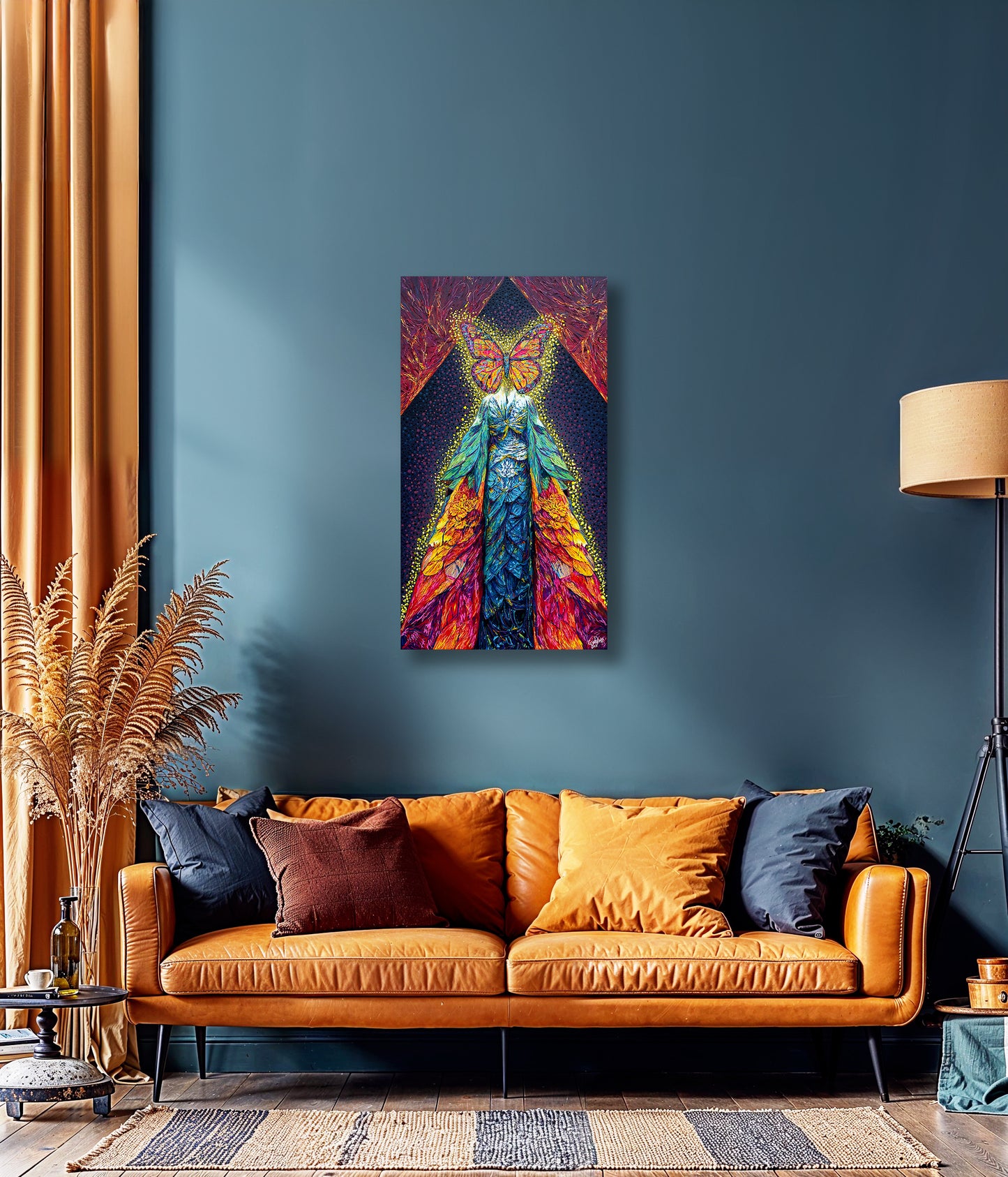 Painting: Butterfly Goddess 75x135 cm / 30x54 in