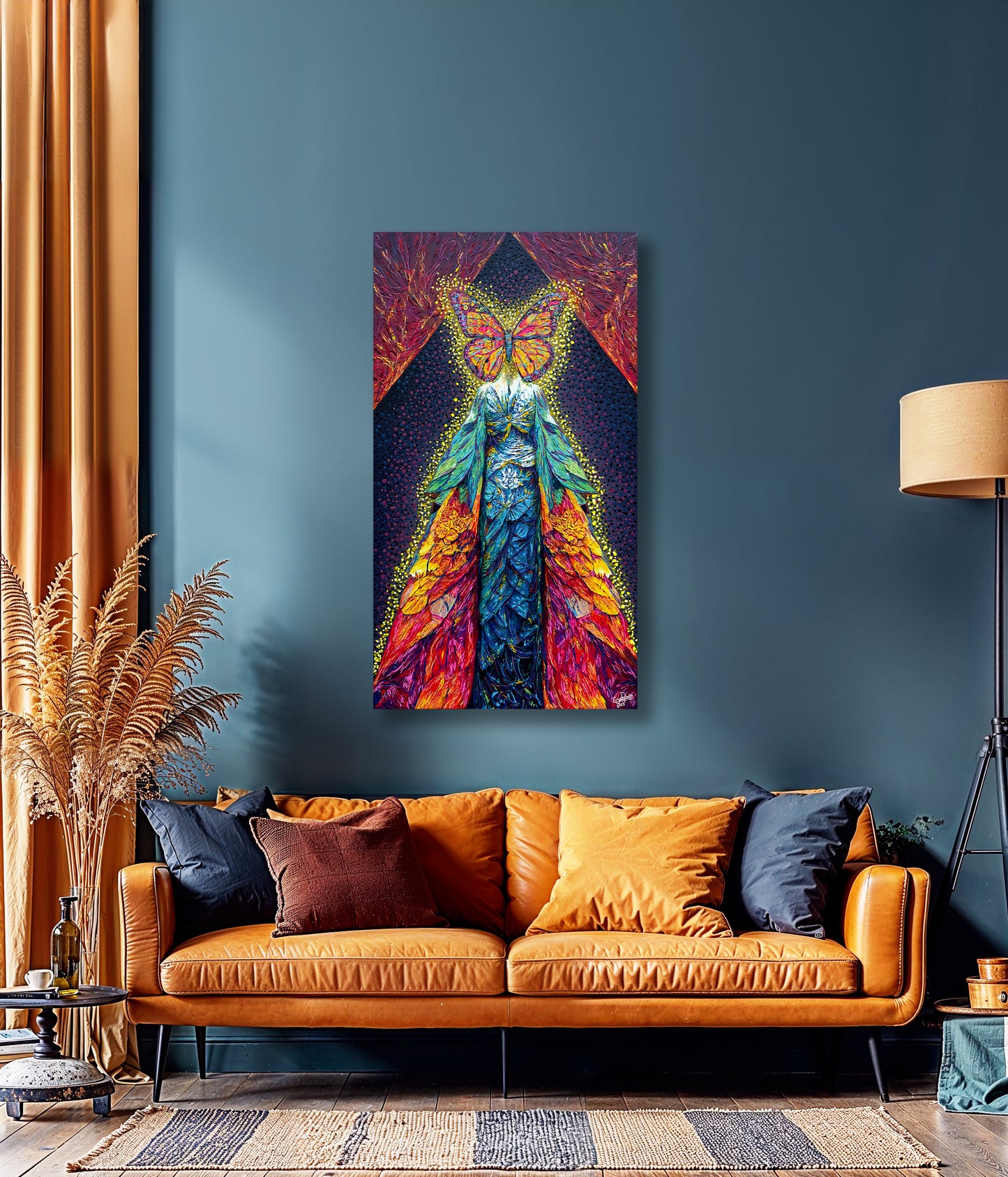 Painting: Butterfly Goddess 75x135 cm / 30x54 in