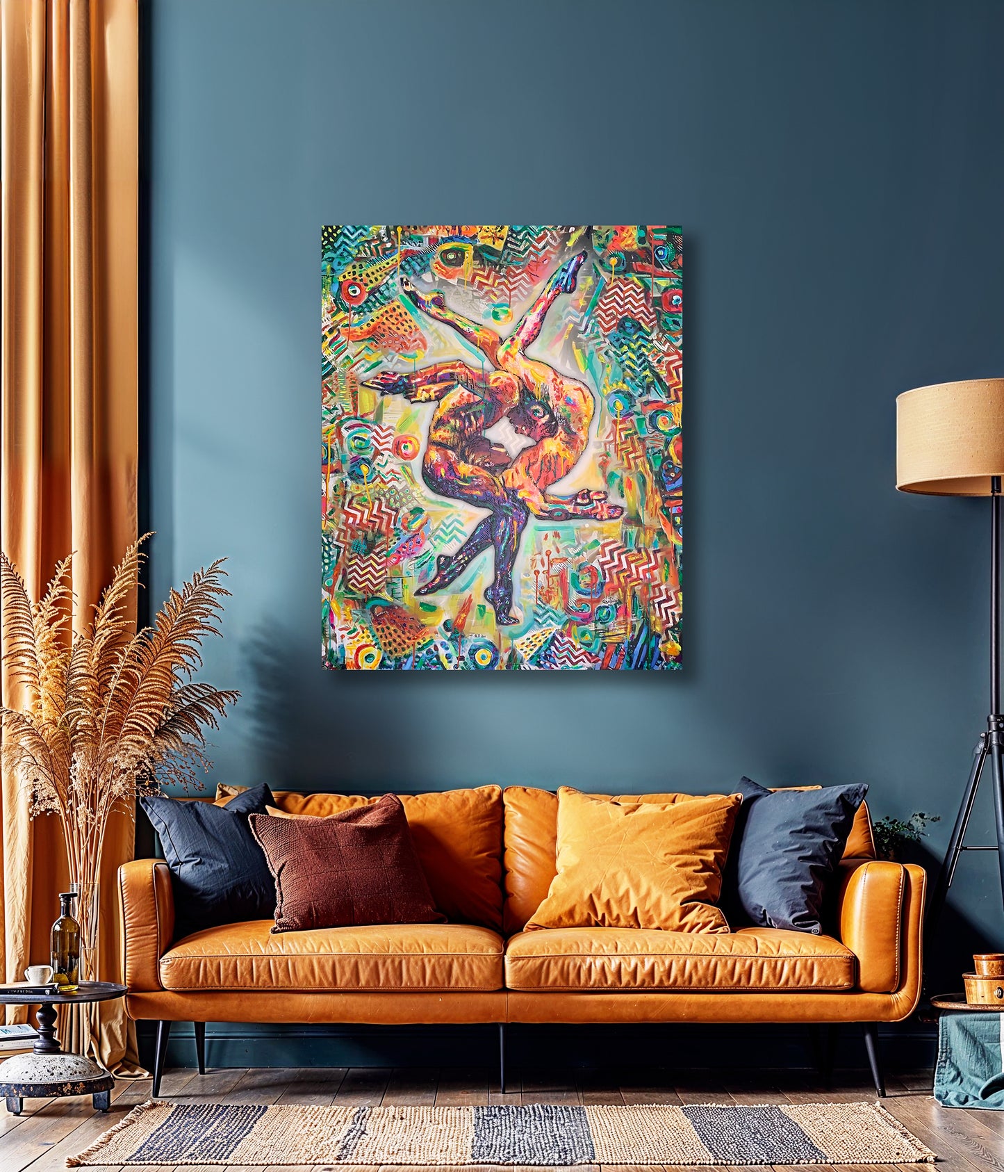 Painting: Complementary 130x160 cm / 52x64 in with AR