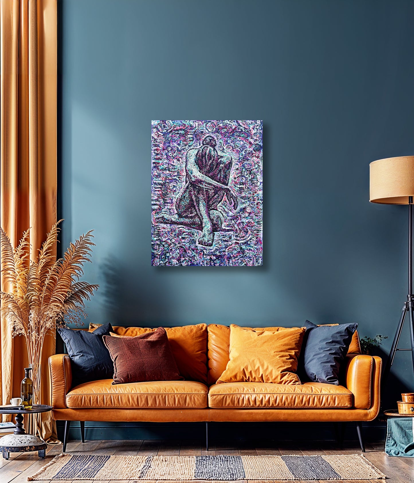 Painting: Never defeated 100x130 cm / 40x52 in with AR