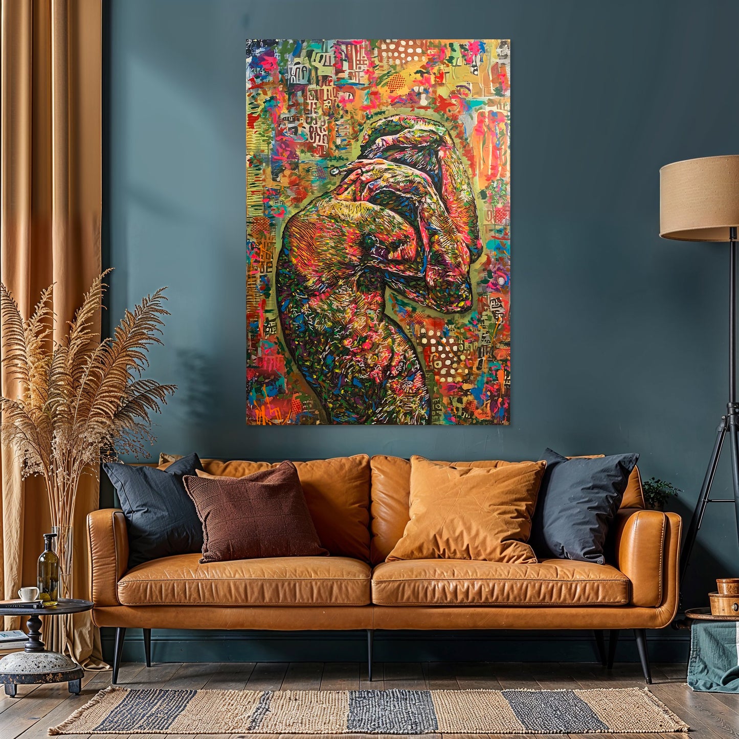 Painting: Fear 130x190 cm / 52x76 in with AR