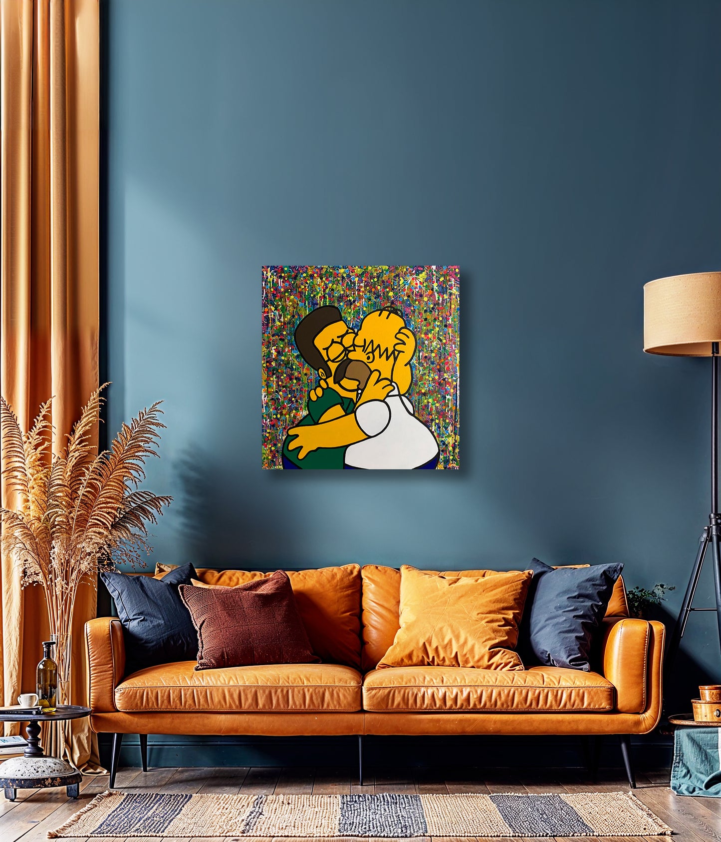 Painting: Yellow Love 100x100 cm / 40x40 in with AR