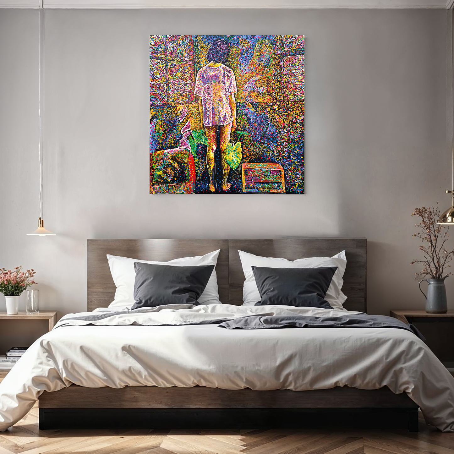 Painting: Now what? 100x130 cm / 40x52 in with AR