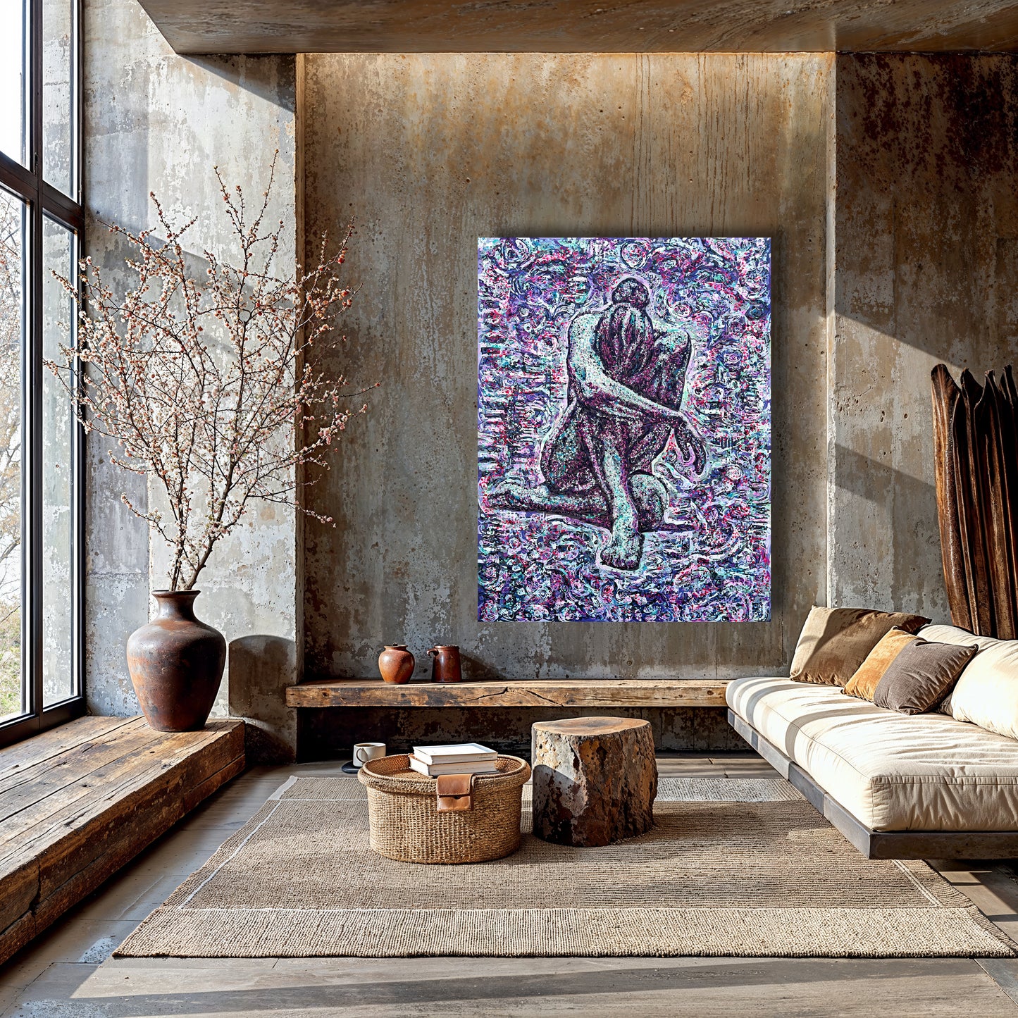Painting: Never defeated 100x130 cm / 40x52 in with AR