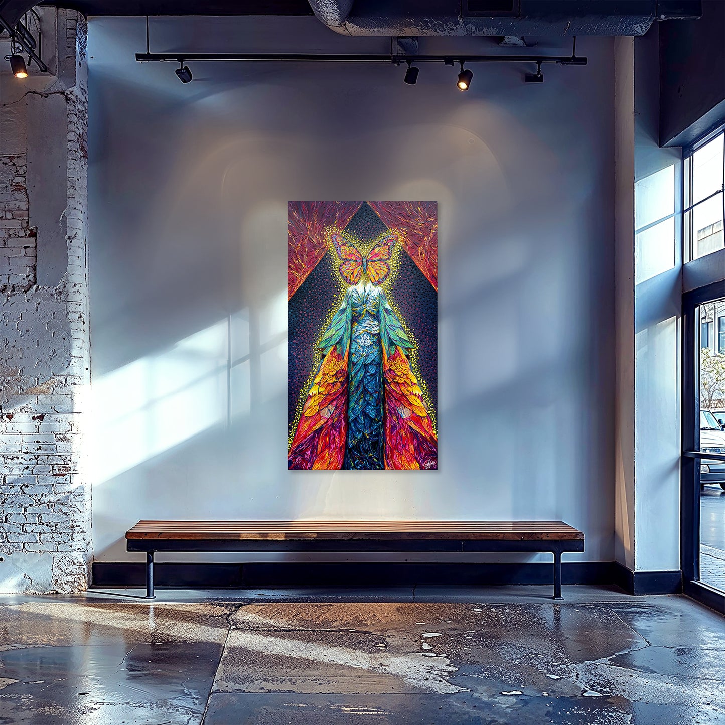 Painting: Butterfly Goddess 75x135 cm / 30x54 in