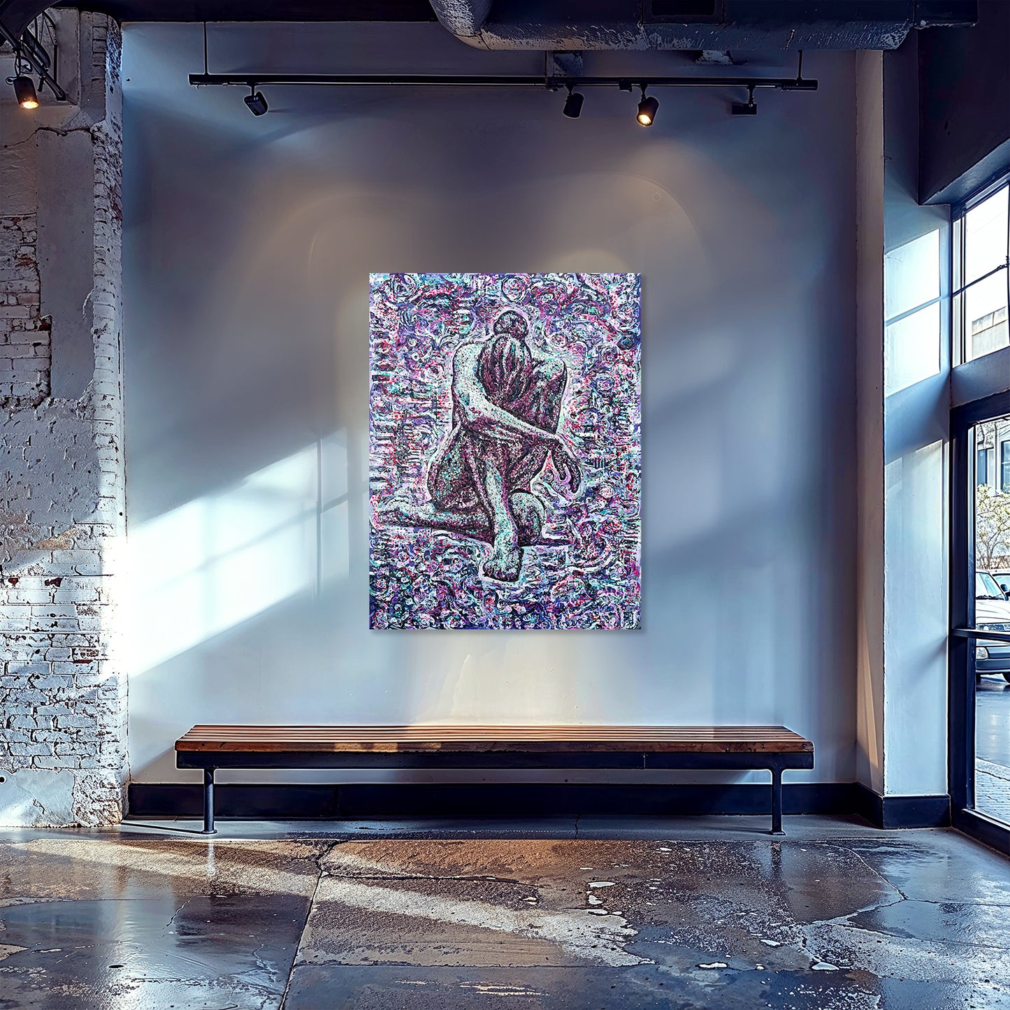 Painting: Never defeated 100x130 cm / 40x52 in with AR