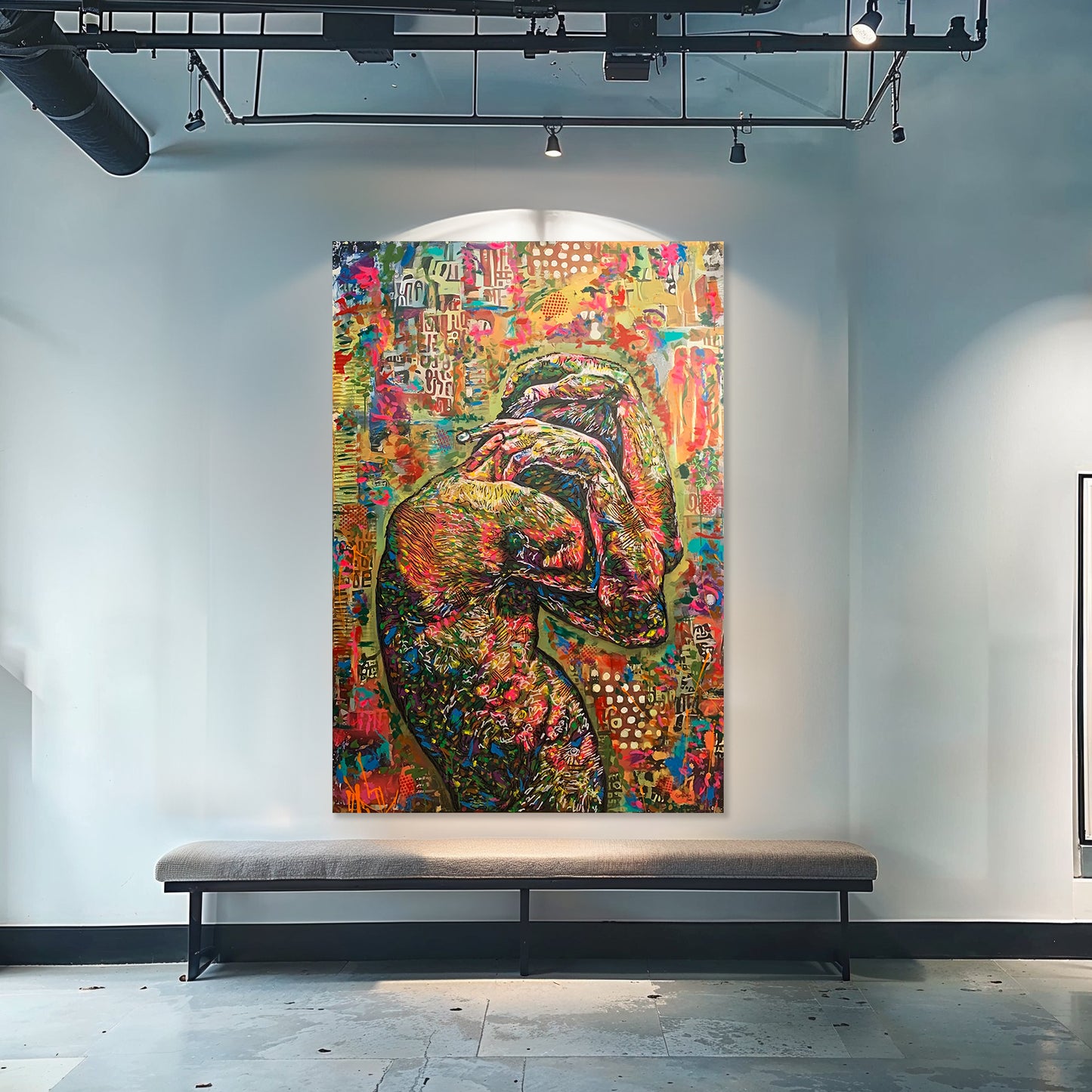 Painting: Fear 130x190 cm / 52x76 in with AR