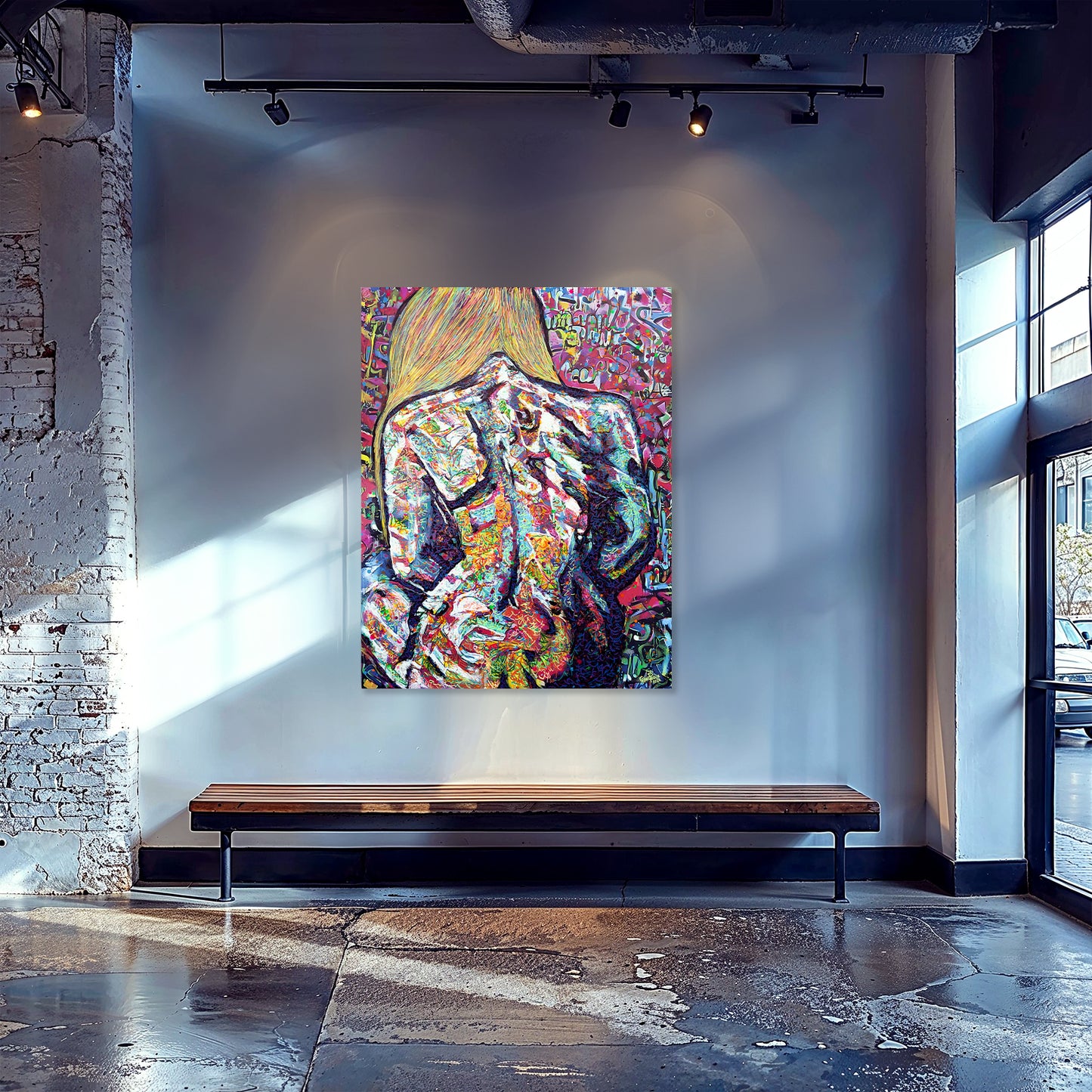 Painting: Naked 100x130 cm / 40x52 in with AR