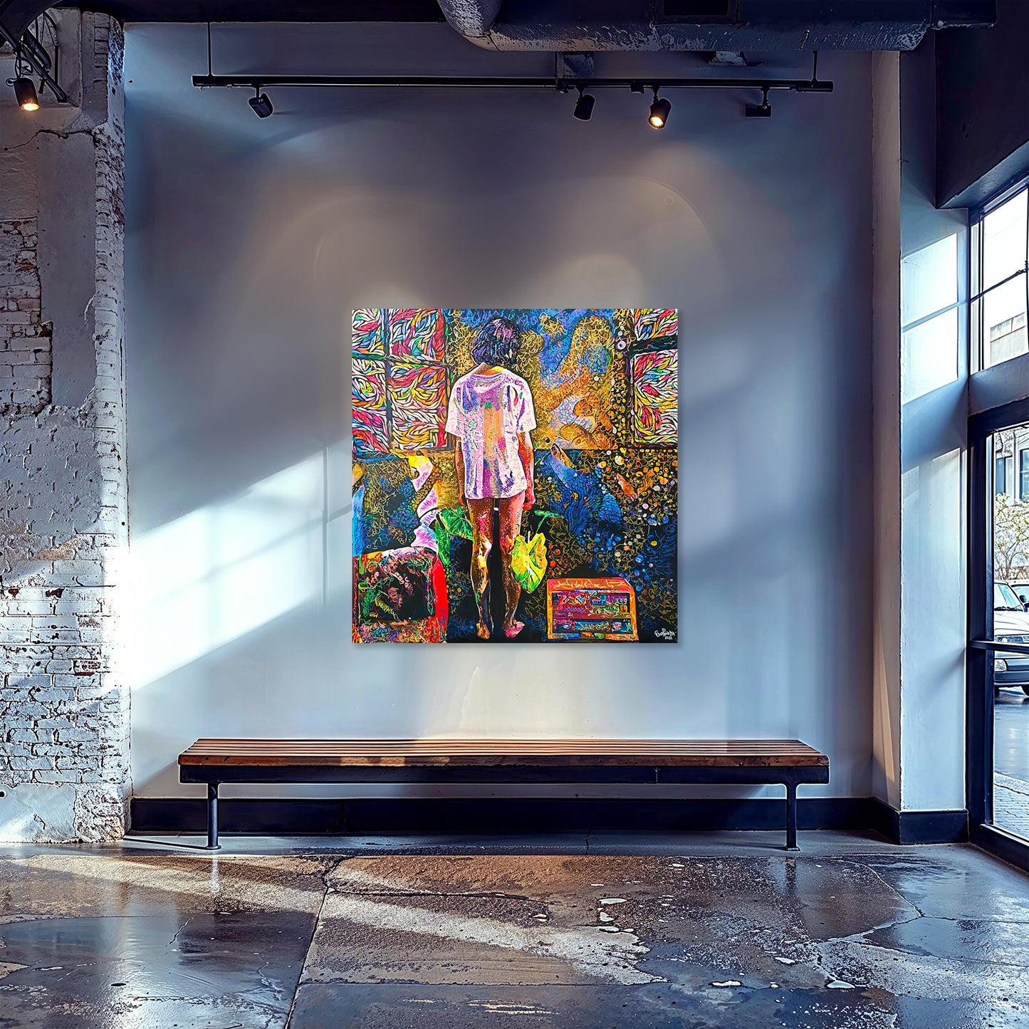 Painting: Now what? 100x130 cm / 40x52 in with AR
