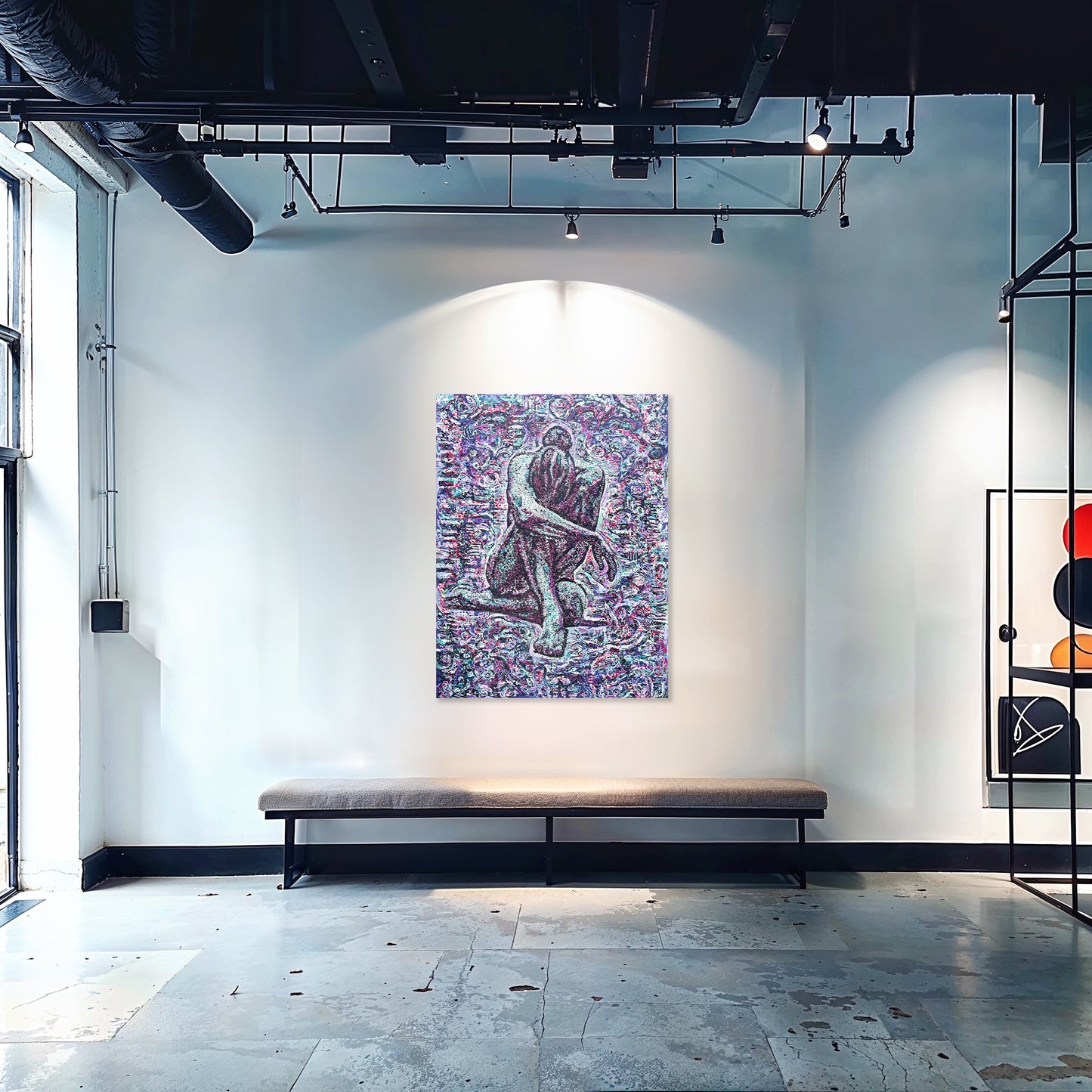 Painting: Never defeated 100x130 cm / 40x52 in with AR