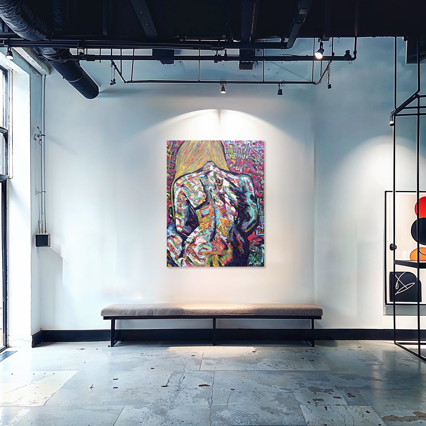 Painting: Naked 100x130 cm / 40x52 in with AR