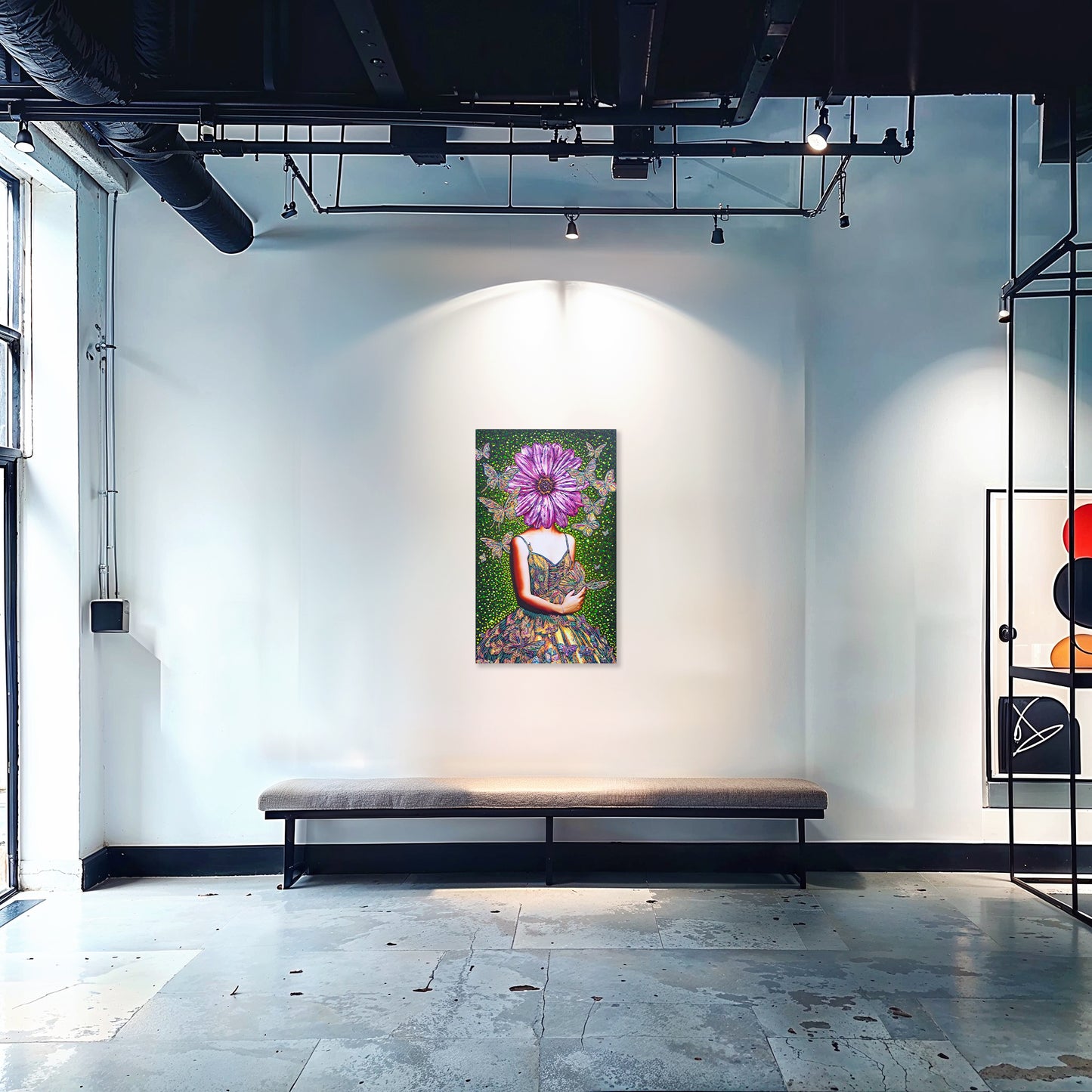Painting: Butterfly Whisperer 60x100 cm / 24x40 in with AR