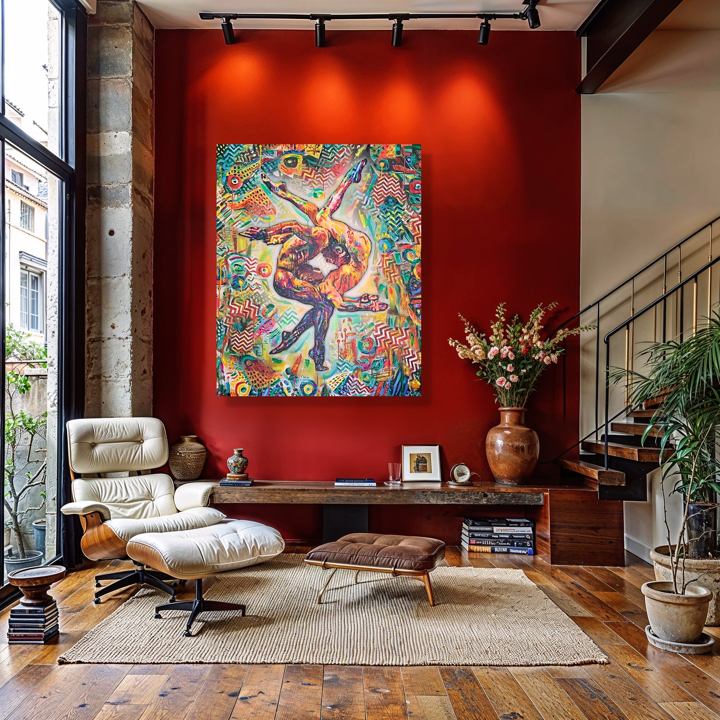 Painting: Complementary 130x160 cm / 52x64 in with AR