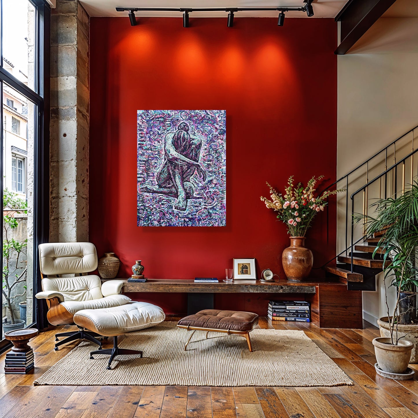 Painting: Never defeated 100x130 cm / 40x52 in with AR