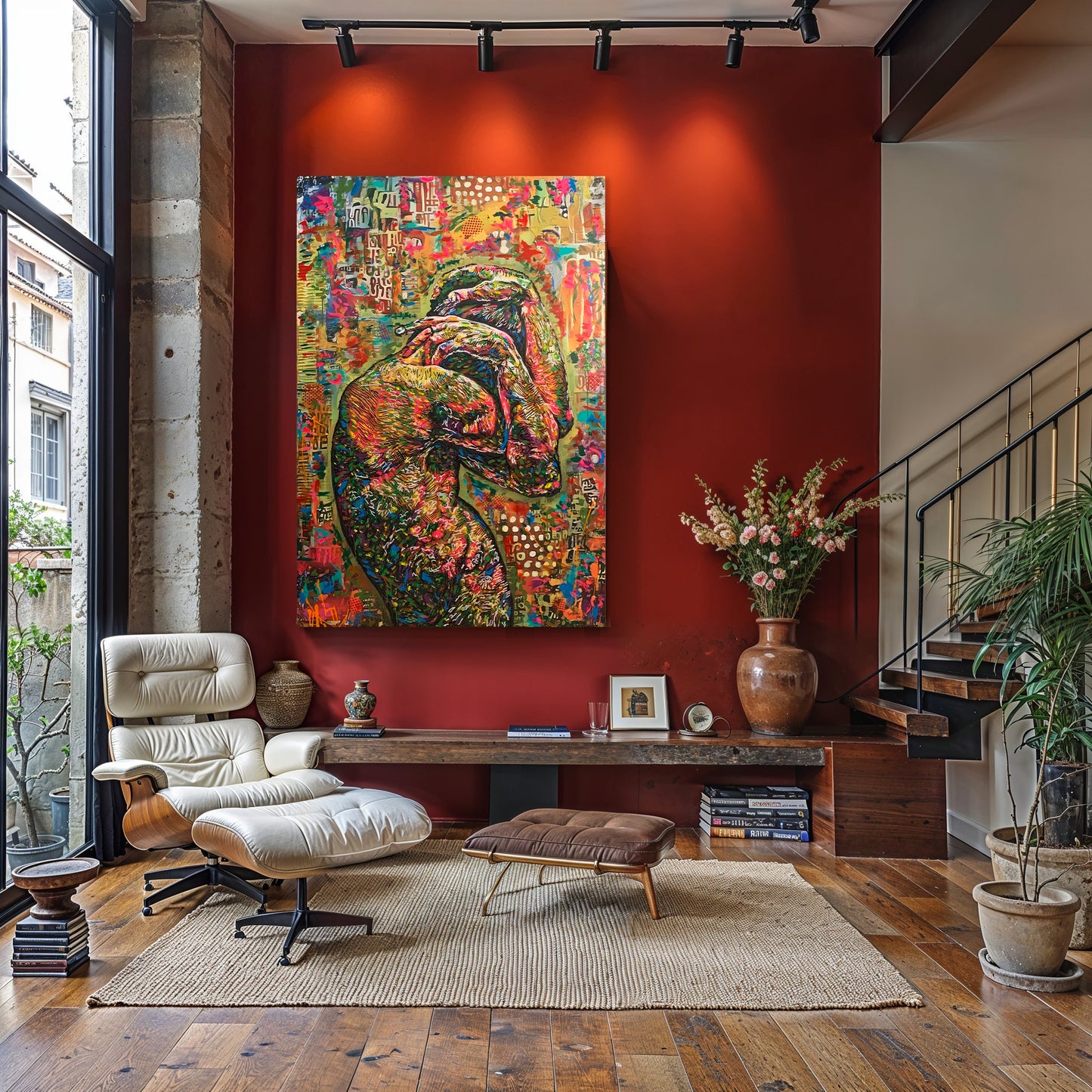 Painting: Fear 130x190 cm / 52x76 in with AR