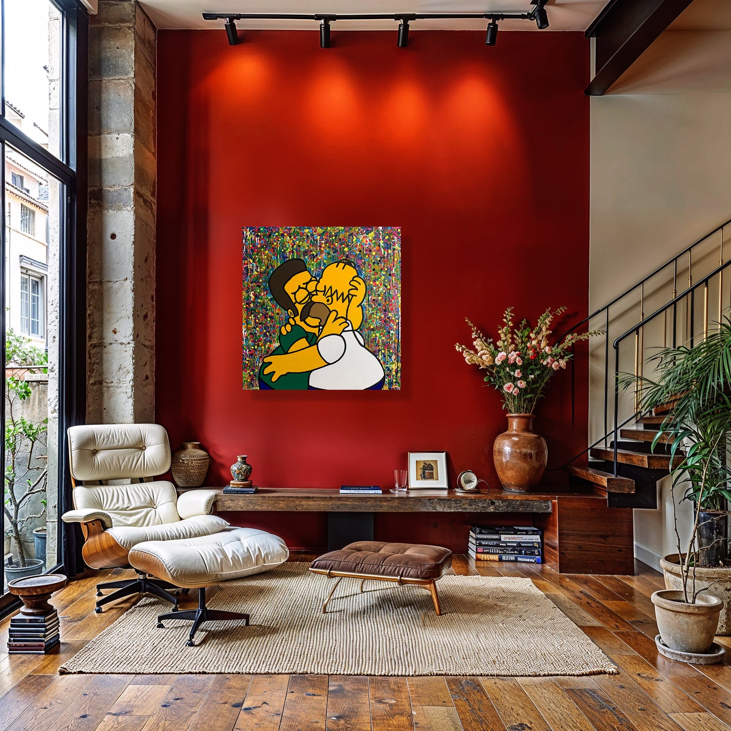 Painting: Yellow Love 100x100 cm / 40x40 in with AR