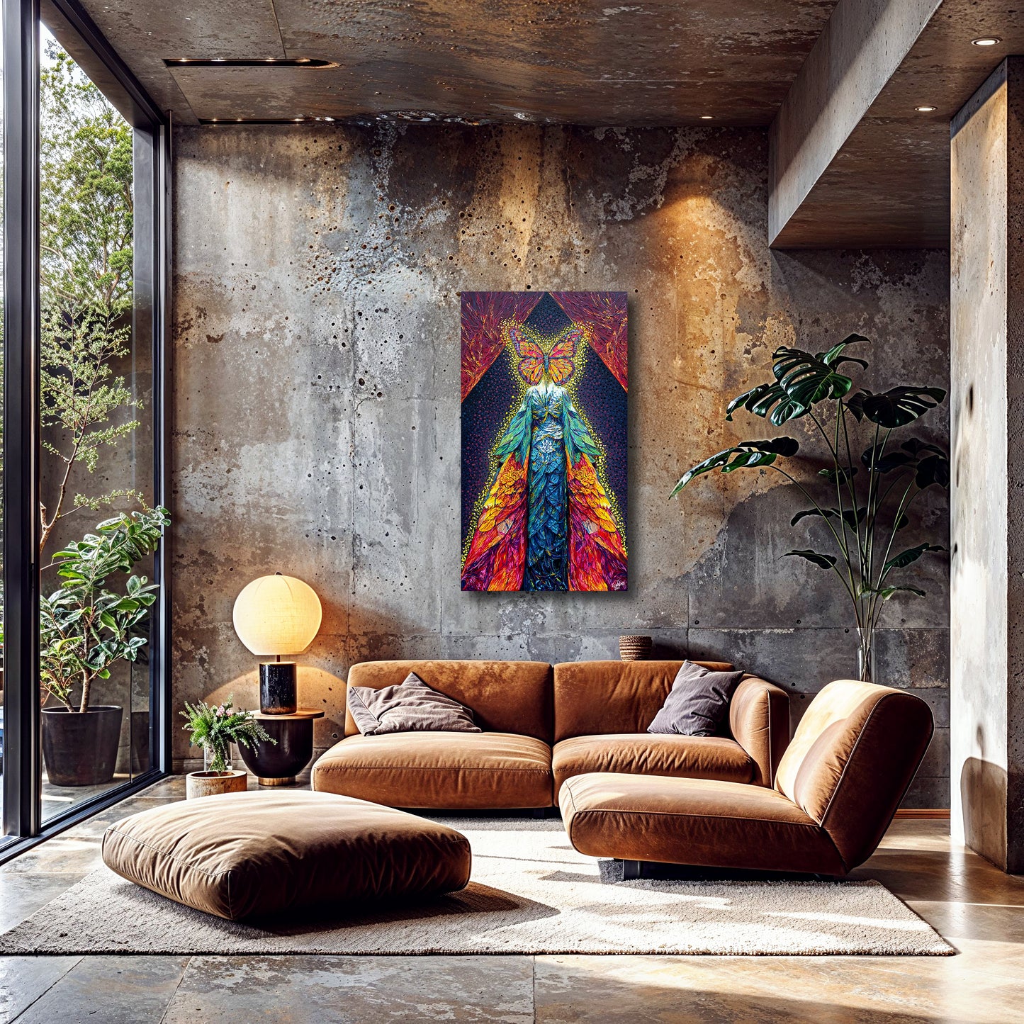 Painting: Butterfly Goddess 75x135 cm / 30x54 in