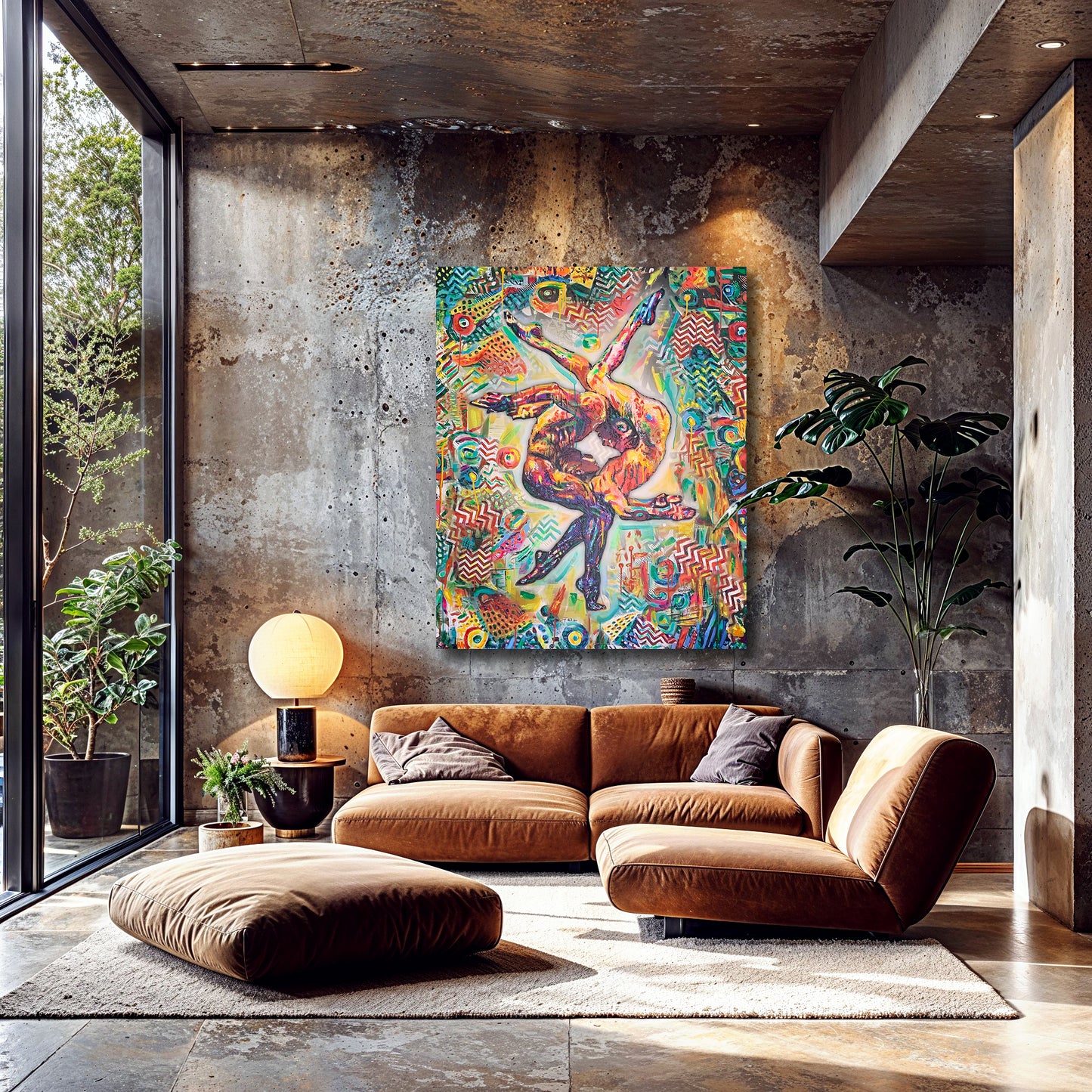 Painting: Complementary 130x160 cm / 52x64 in with AR
