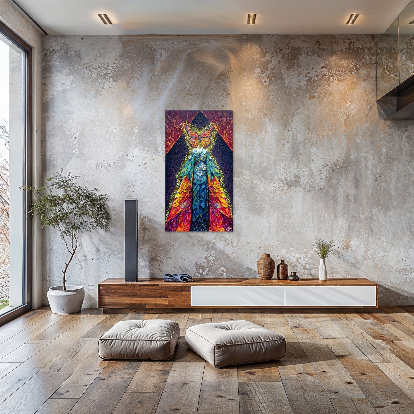 Painting: Butterfly Goddess 75x135 cm / 30x54 in