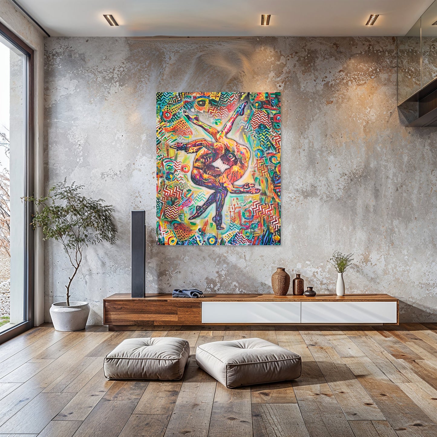 Painting: Complementary 130x160 cm / 52x64 in with AR