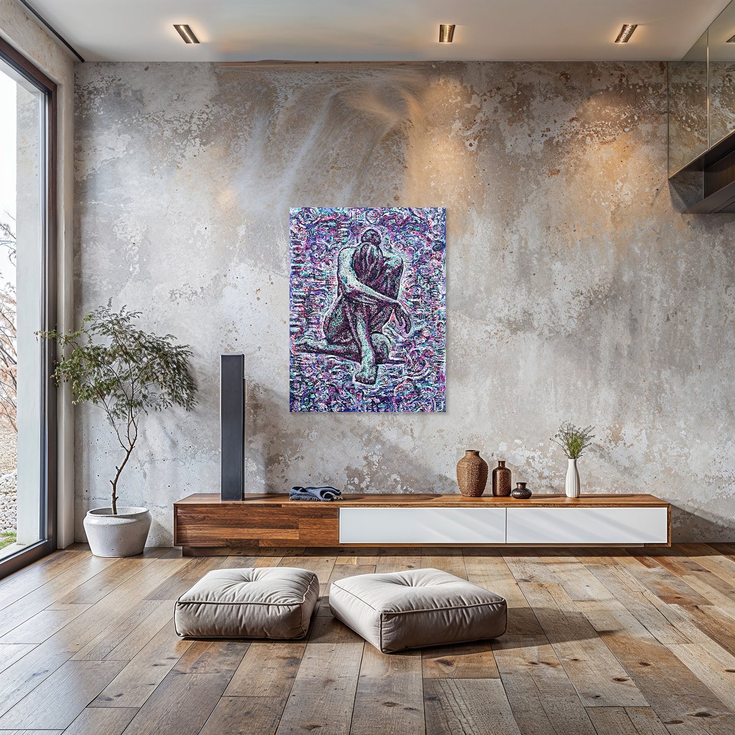 Painting: Never defeated 100x130 cm / 40x52 in with AR