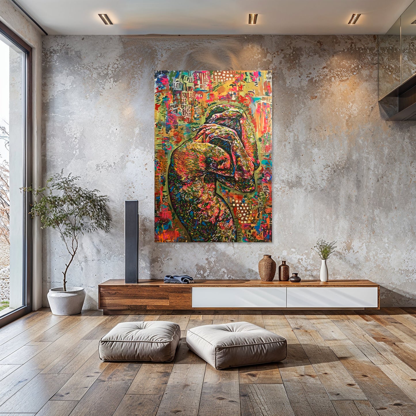 Painting: Fear 130x190 cm / 52x76 in with AR