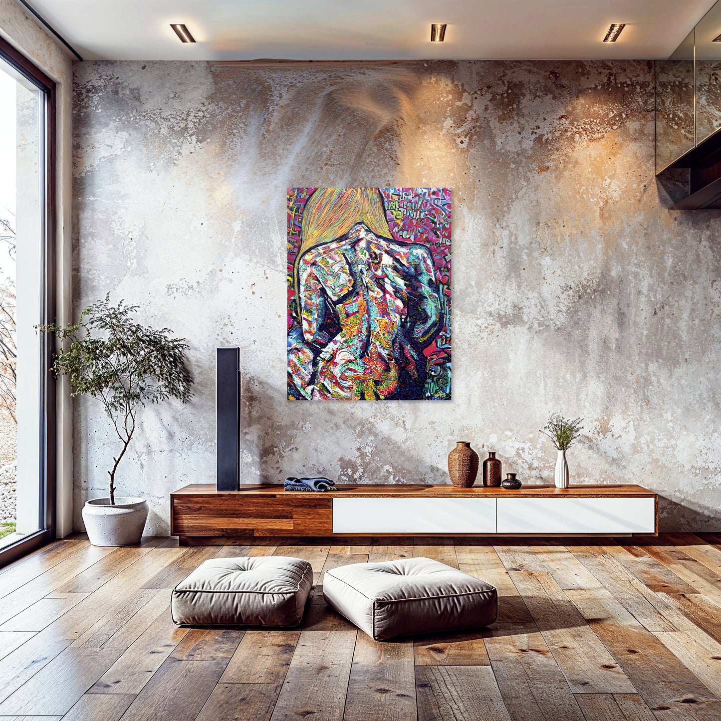 Painting: Naked 100x130 cm / 40x52 in with AR