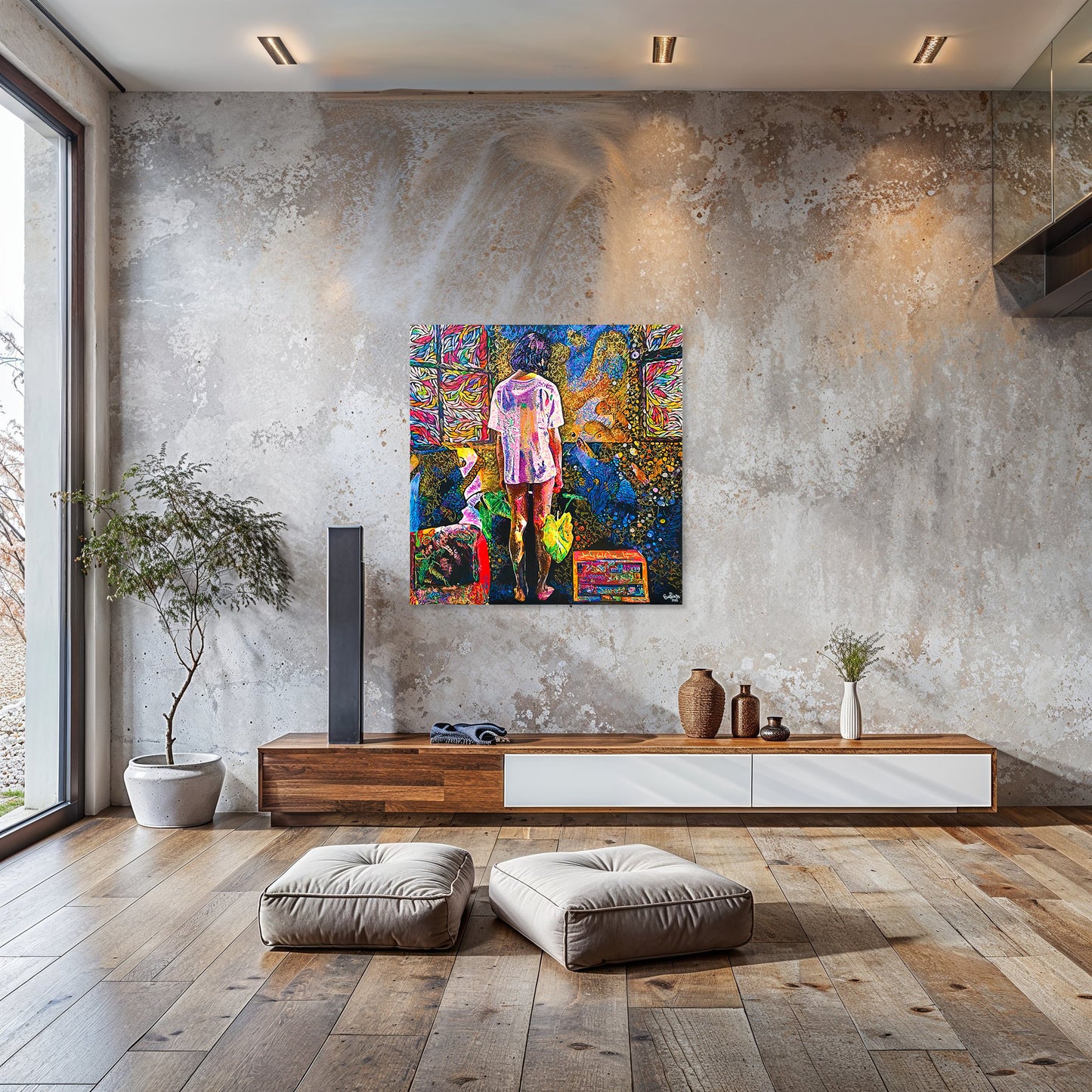 Painting: Now what? 100x130 cm / 40x52 in with AR