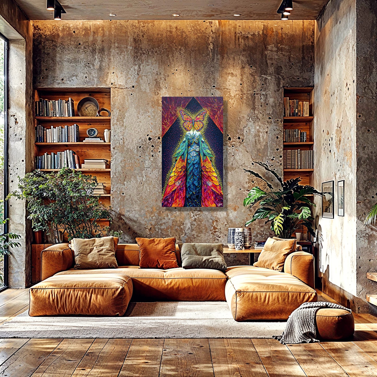 Painting: Butterfly Goddess 75x135 cm / 30x54 in
