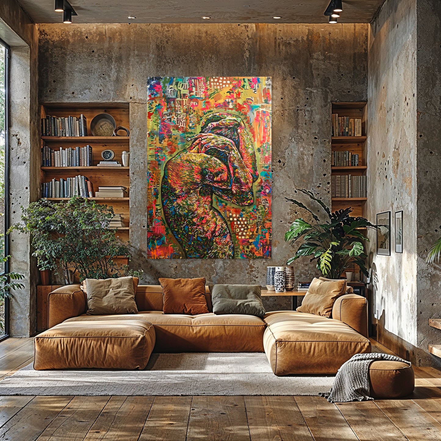 Painting: Fear 130x190 cm / 52x76 in with AR