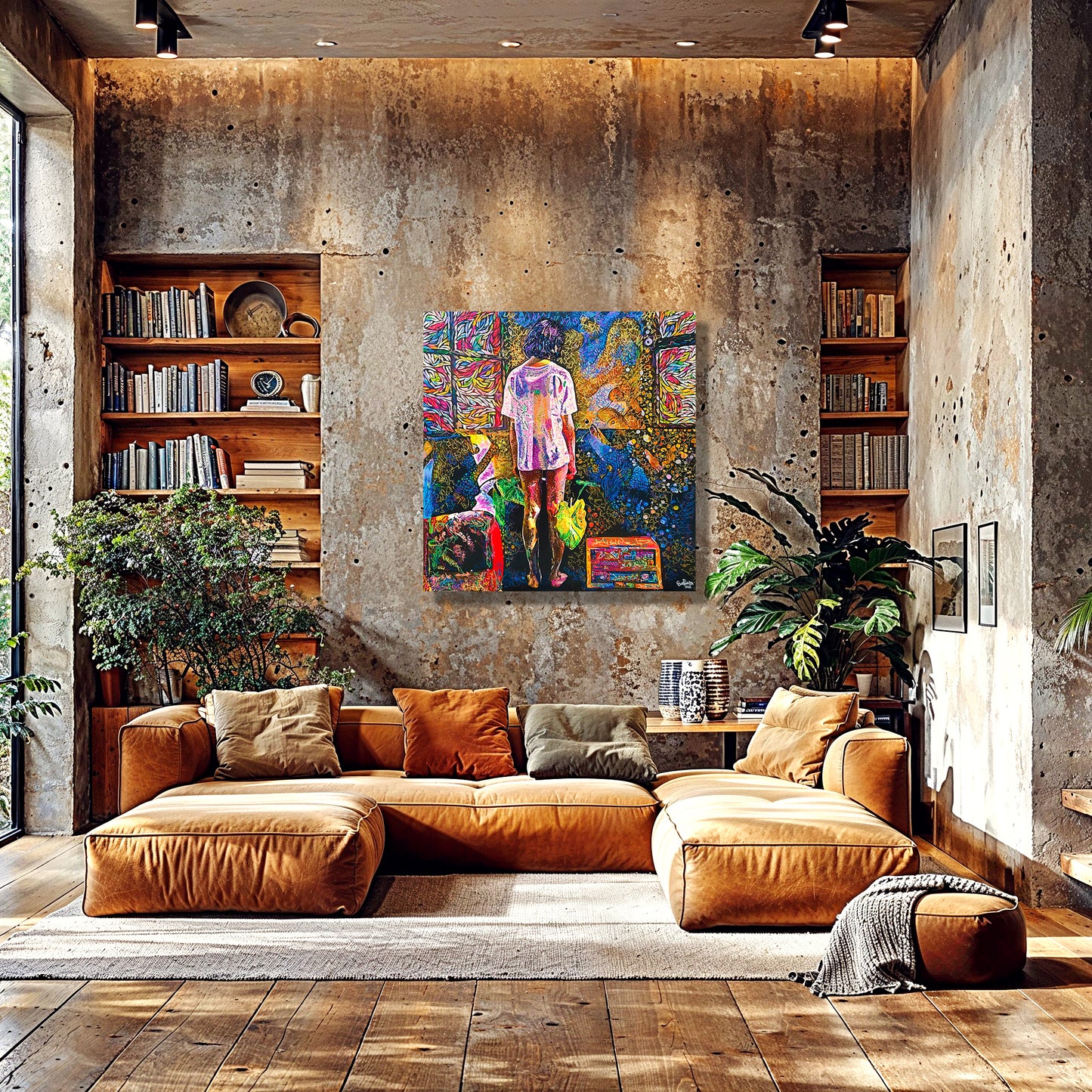 Painting: Now what? 100x130 cm / 40x52 in with AR