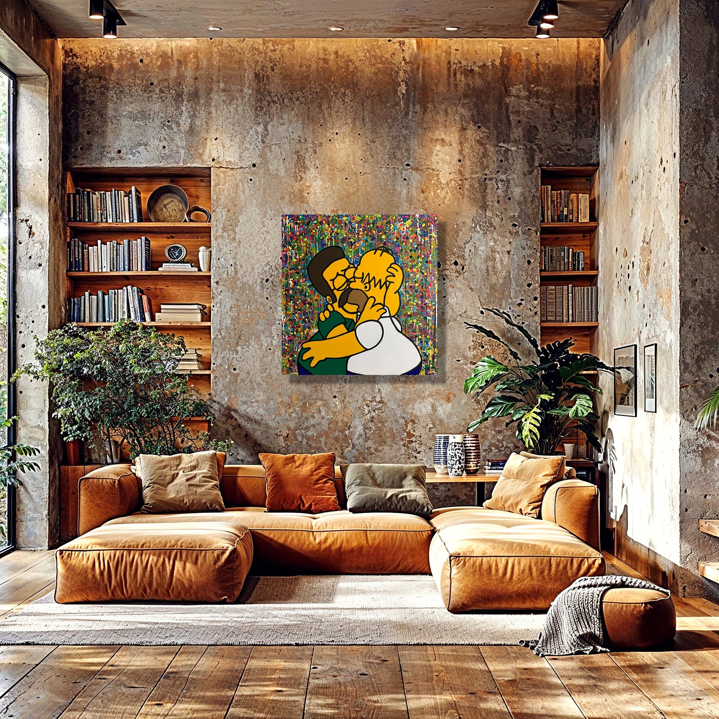 Painting: Yellow Love 100x100 cm / 40x40 in with AR