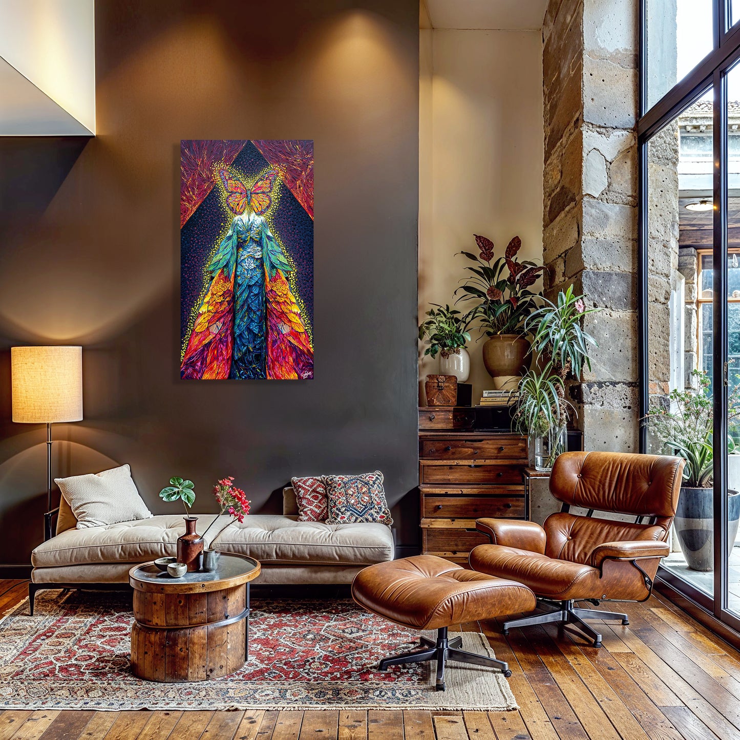 Painting: Butterfly Goddess 75x135 cm / 30x54 in